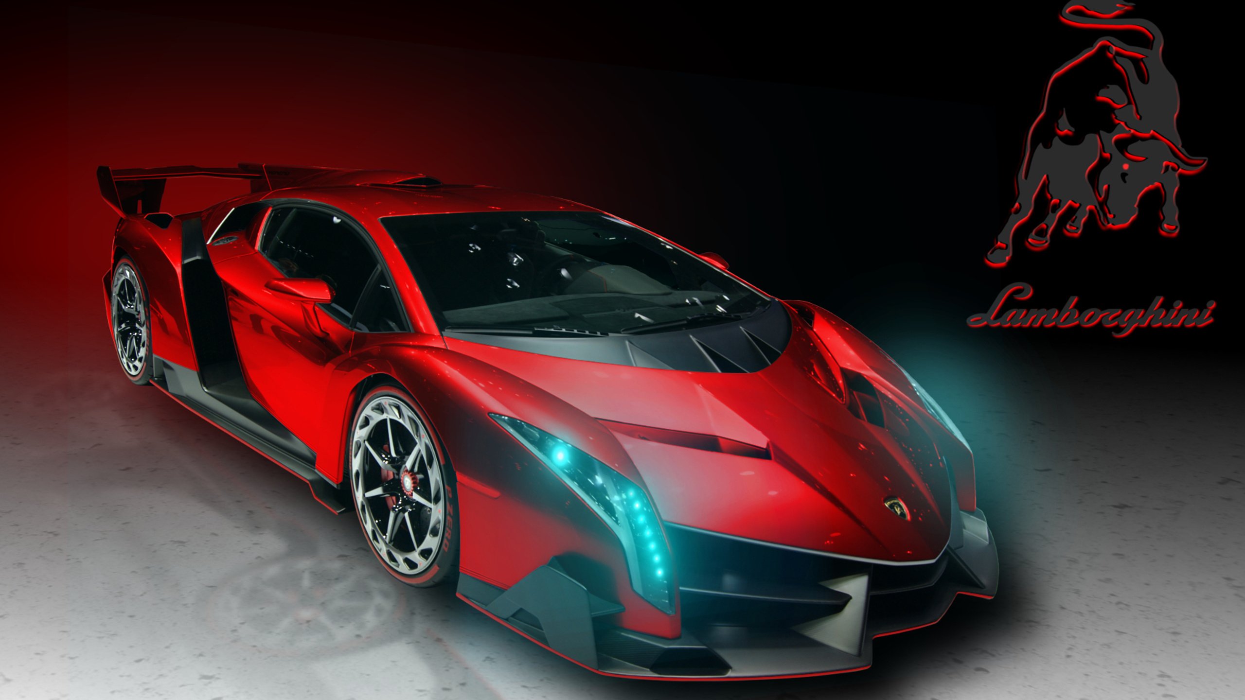 Обои lamborghini veneno red разрешение 2560x1600 Загрузить