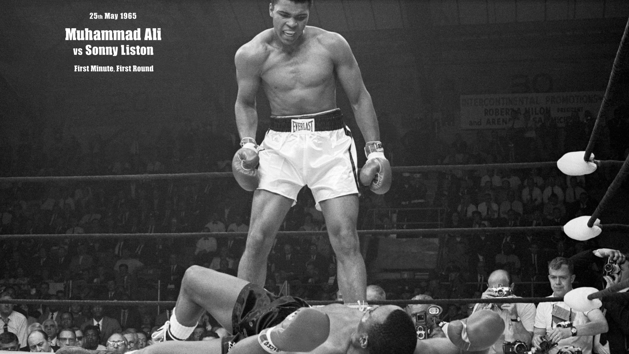 Обои фото боя мухаммеда али и сони листона, photo fight of muhammad ali and sony liston разрешение 2560x1600 Загрузить