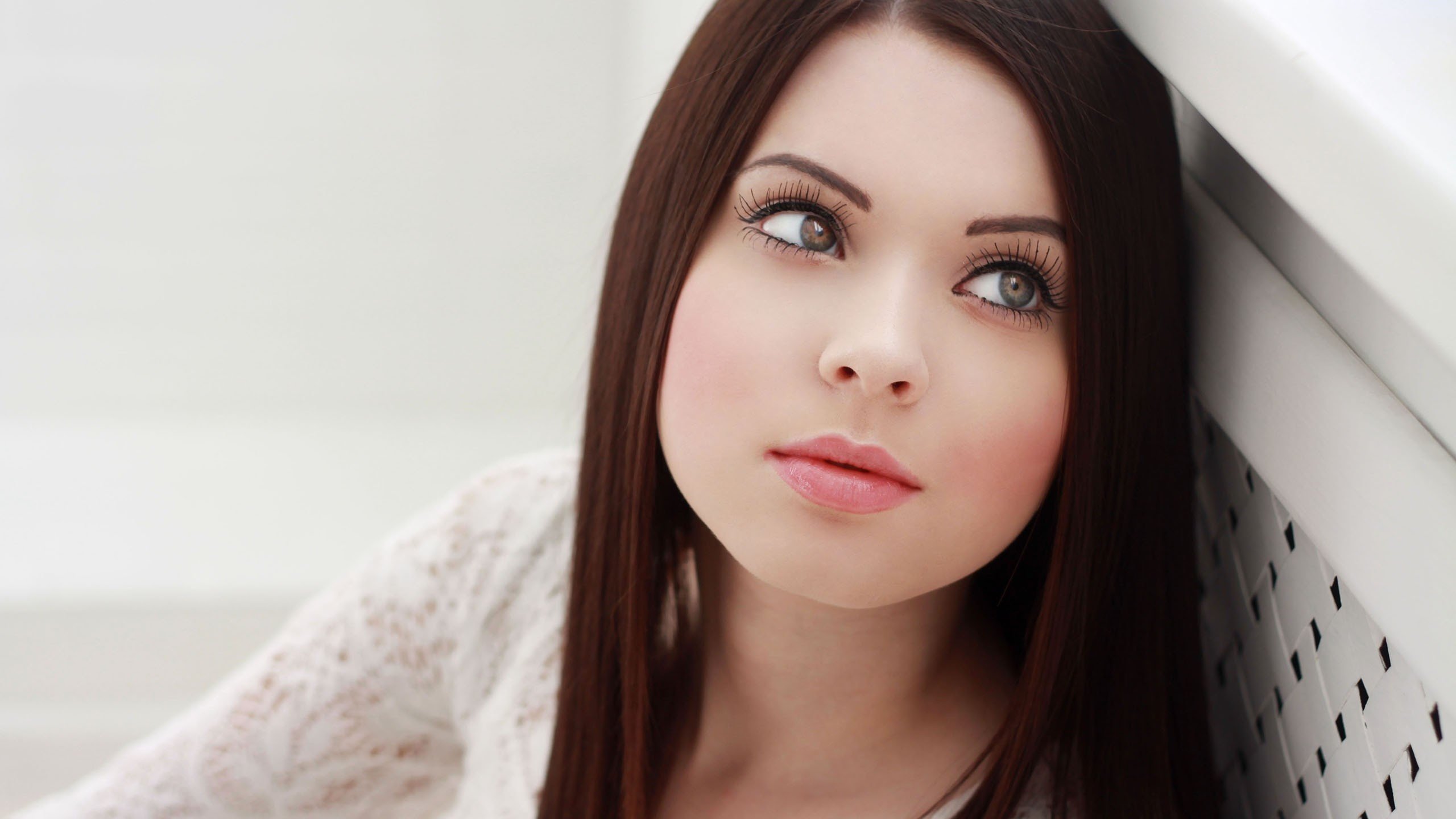 Cute Young Brunette Teen Pale
