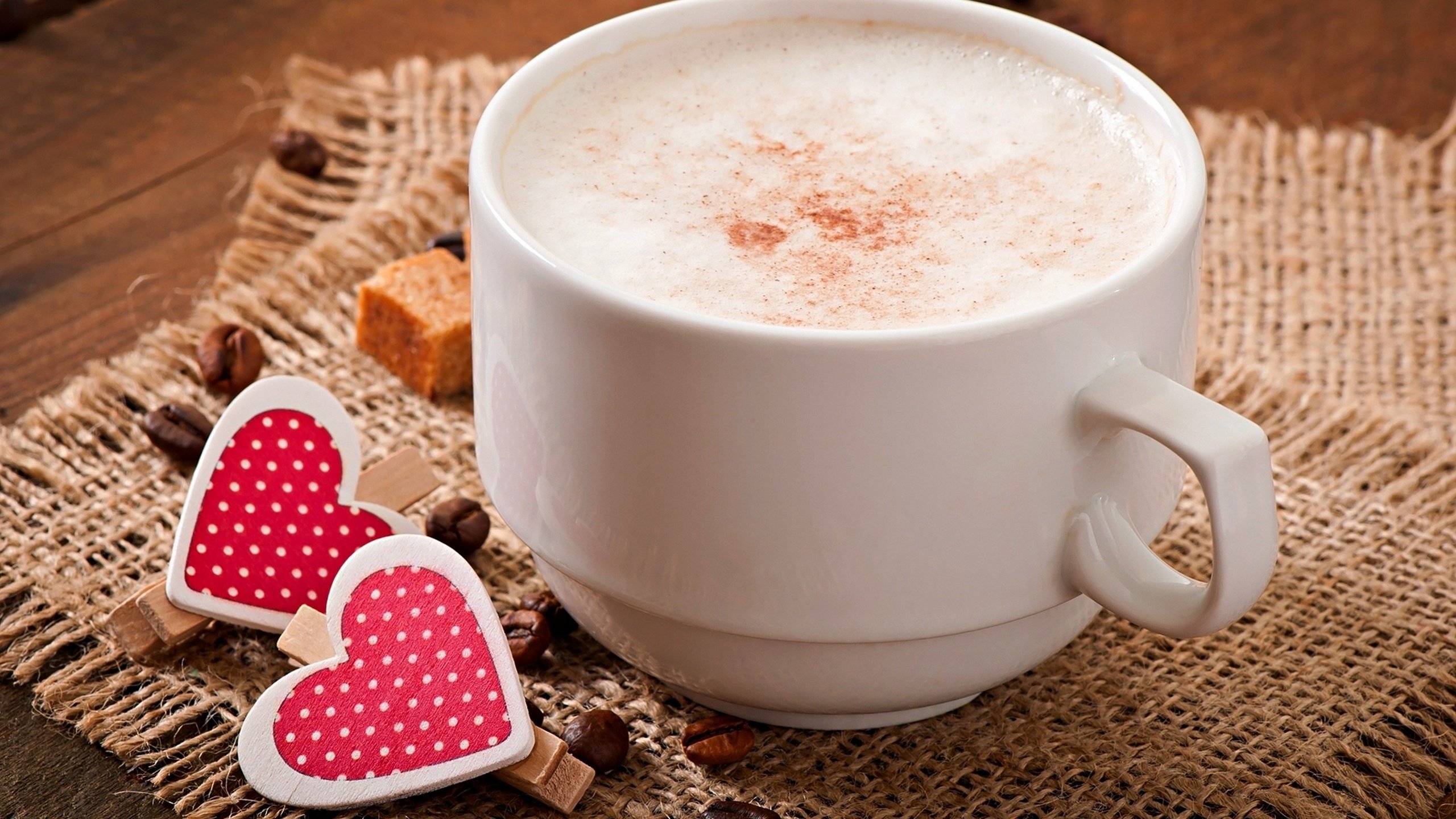 Обои кофе, чашка, молоко, сердечки, coffee, cup, milk, hearts разрешение 3470x2304 Загрузить