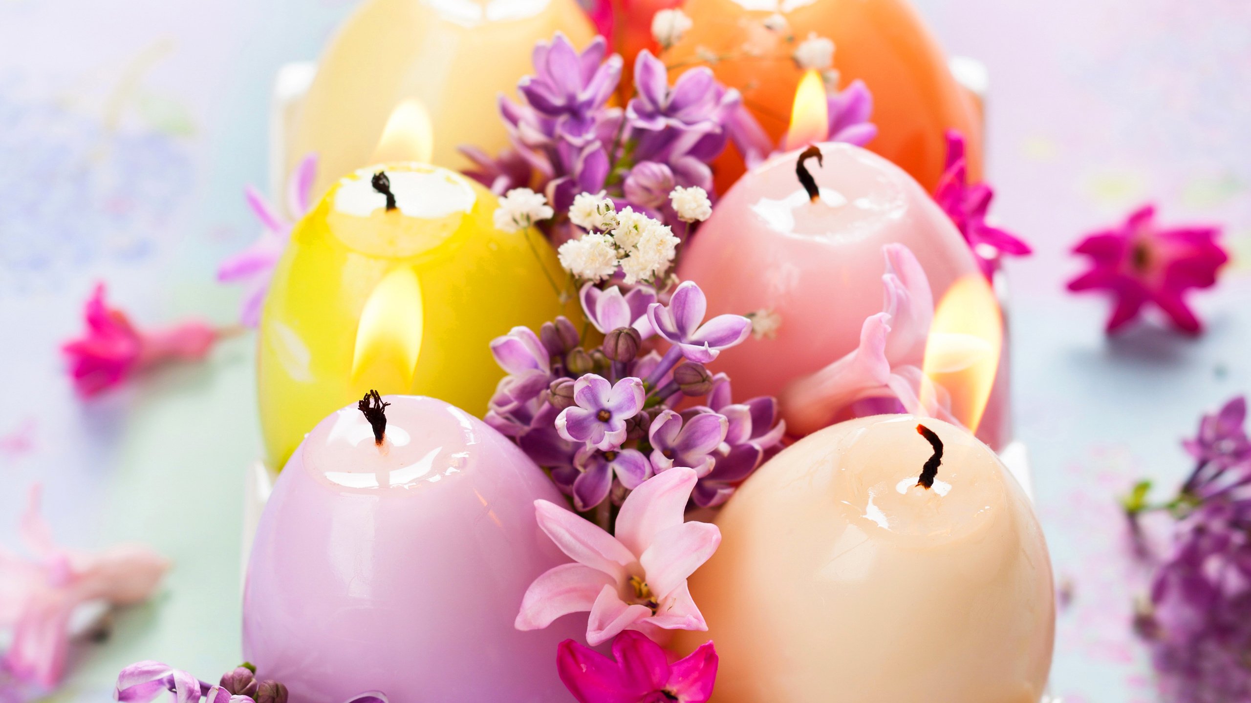 Обои свечи, сирень, сиреневая, cвечи, candles, lilac разрешение 3300x2467 Загрузить