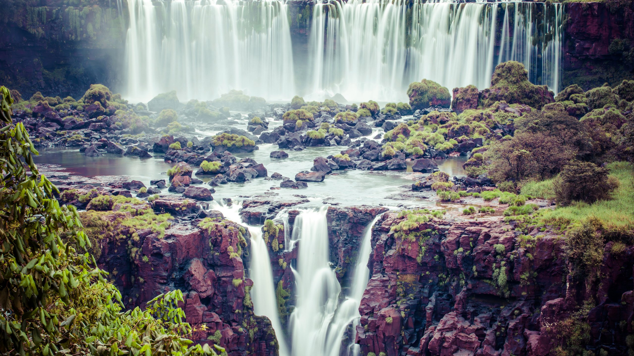 Обои природа, камни, скала, водопад, nature, stones, rock, waterfall разрешение 7000x4668 Загрузить