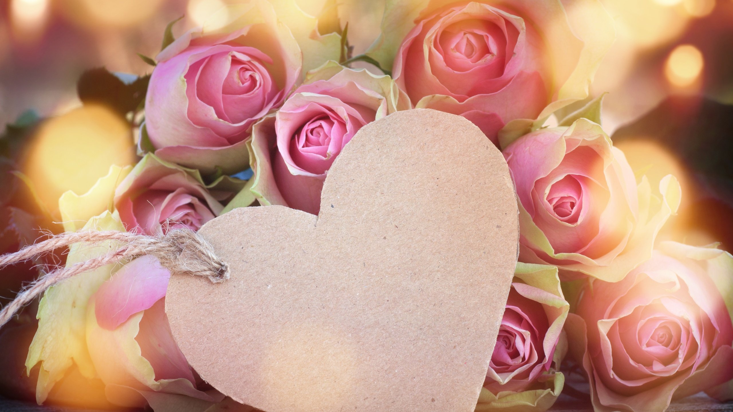Обои цветы, valentine`s day, бутоны, розы, сердце, любовь, романтика, розовые, день святого валентина, flowers, buds, roses, heart, love, romance, pink, valentine's day разрешение 4272x2848 Загрузить