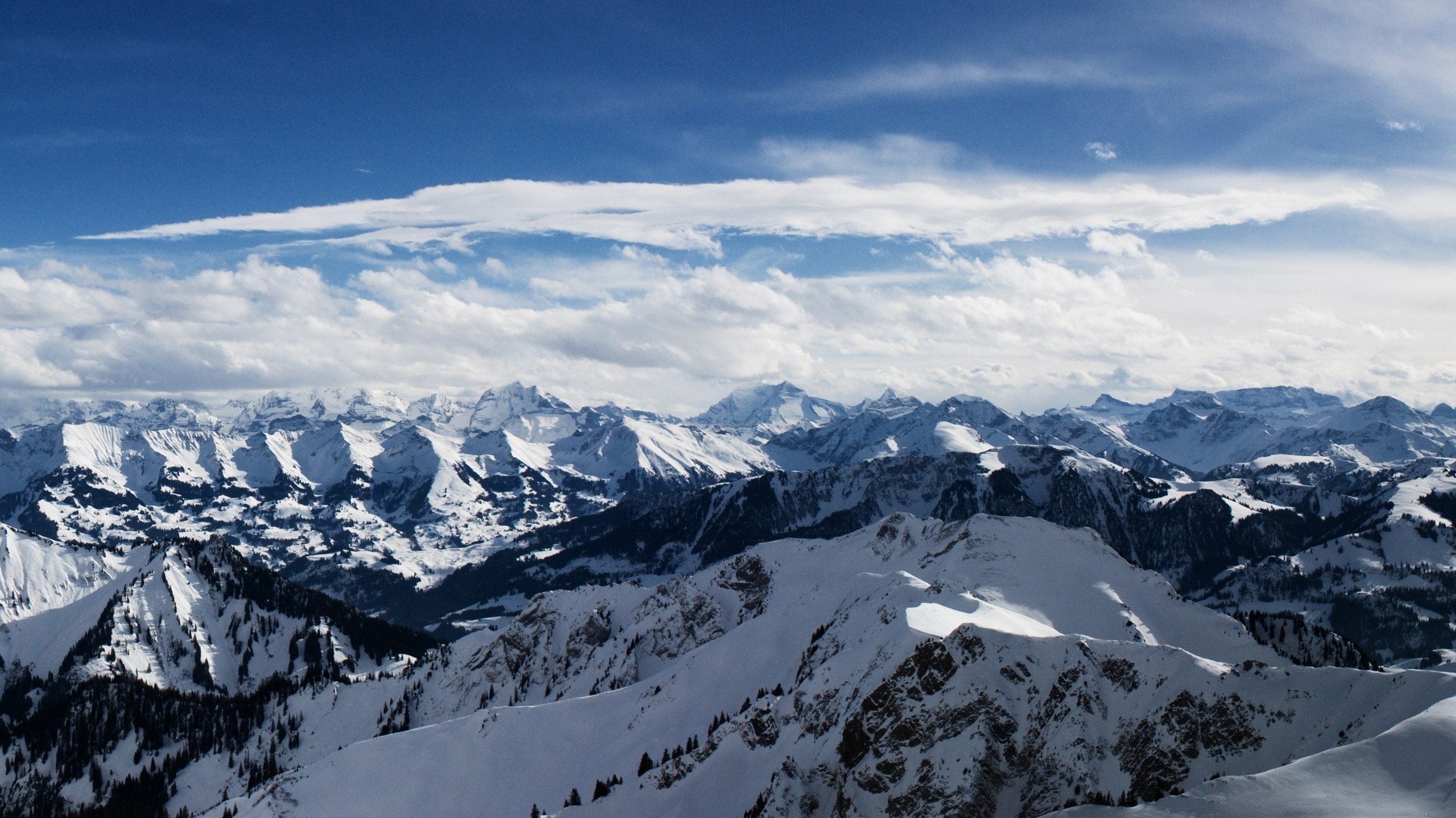 Обои небо, горы, снег, а
альпы, the sky, mountains, snow, and
alps разрешение 2560x1600 Загрузить