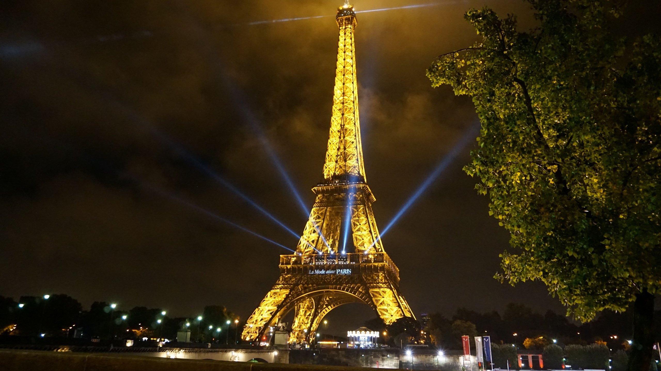 Обои ночь, огни, париж, франция, эйфелева башня, night, lights, paris, france, eiffel tower разрешение 5456x3632 Загрузить