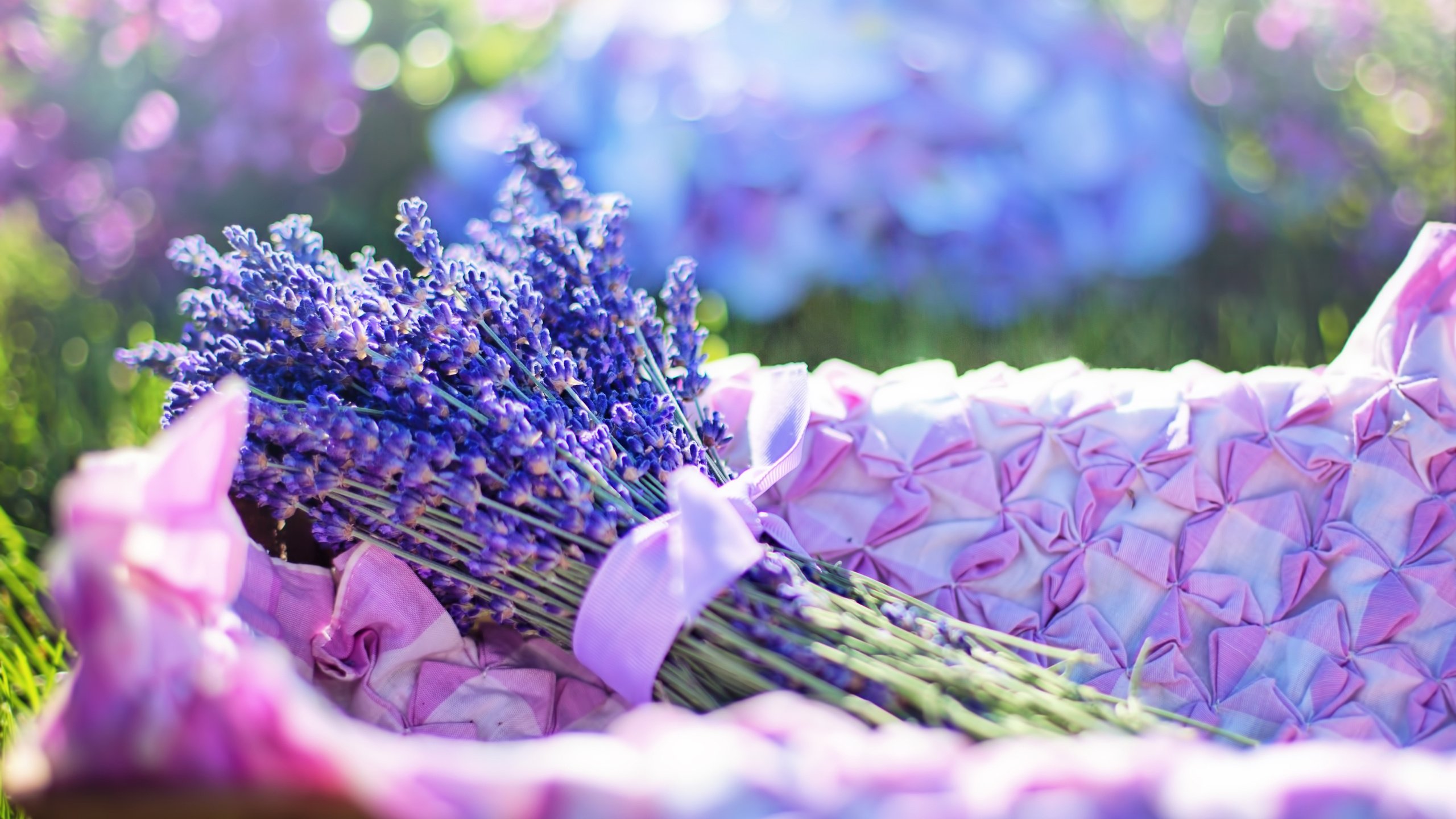 Обои цветы, лаванда, букет, flowers, lavender, bouquet разрешение 3840x2400 Загрузить