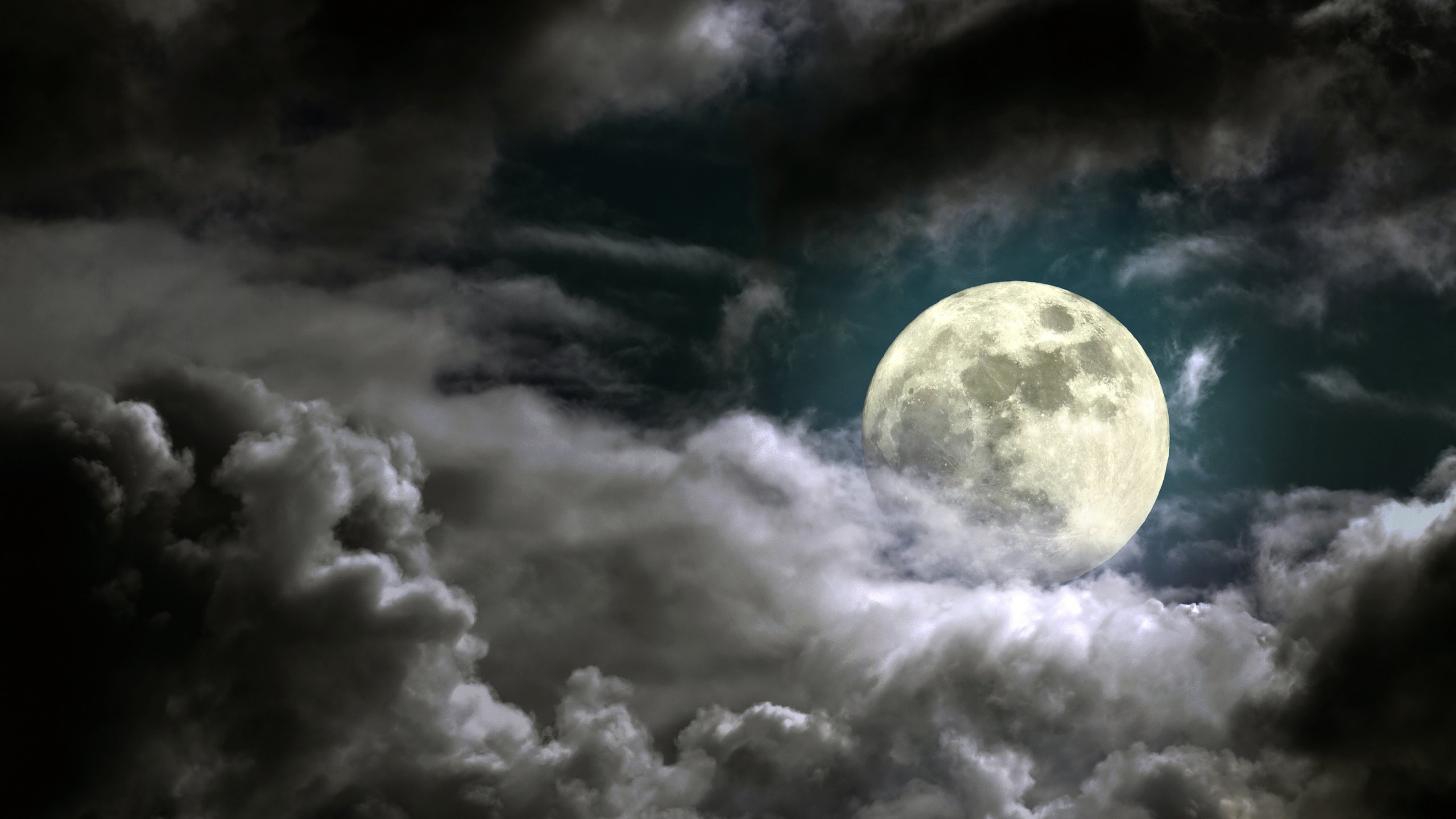 Обои небо, облака, луна, полнолуние, the sky, clouds, the moon, the full moon разрешение 6000x4000 Загрузить