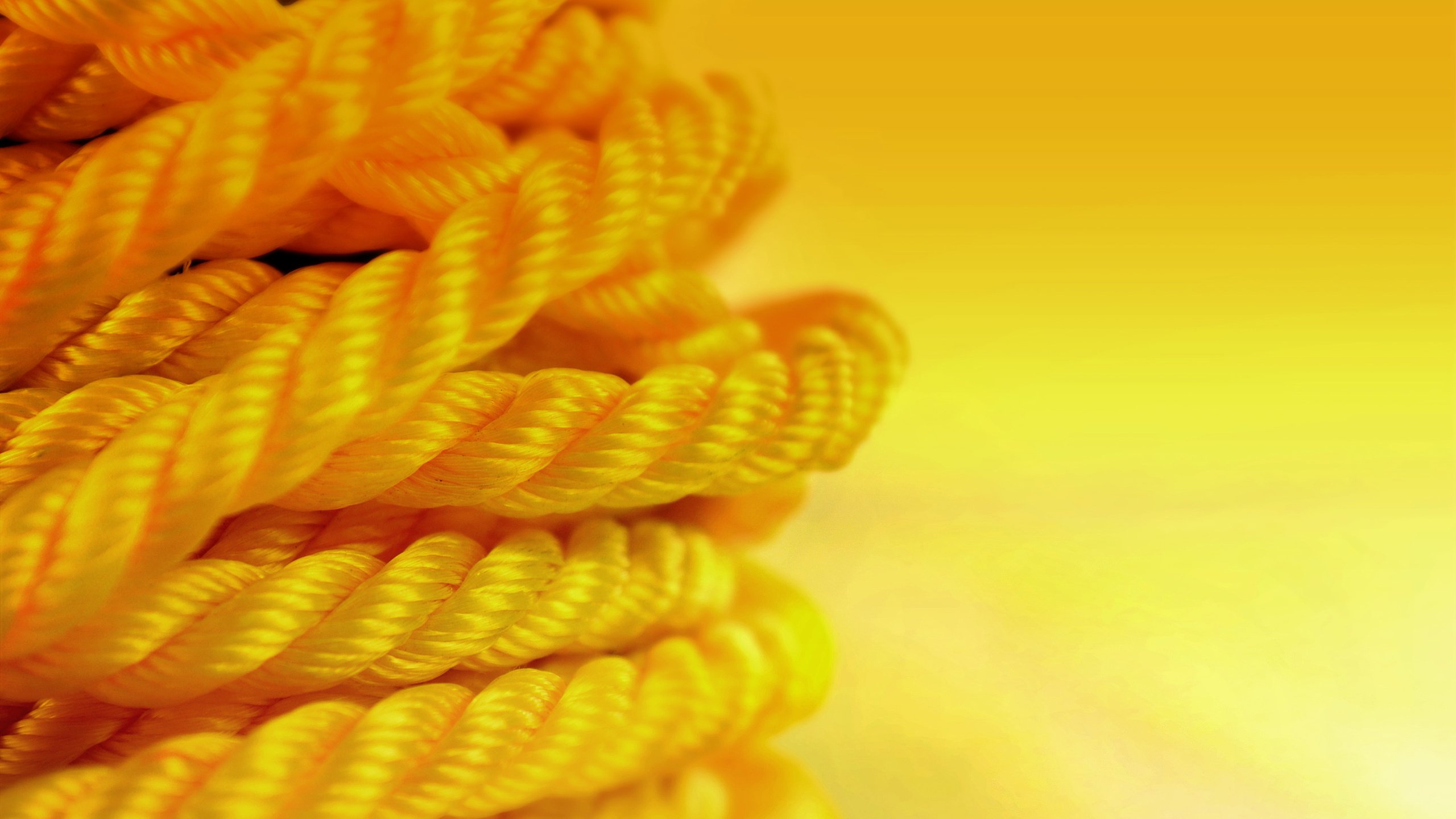 Обои желтый, макро, фон, цвет, веревка, канат, шнур, yellow, macro, background, color, rope, cord разрешение 2880x1920 Загрузить