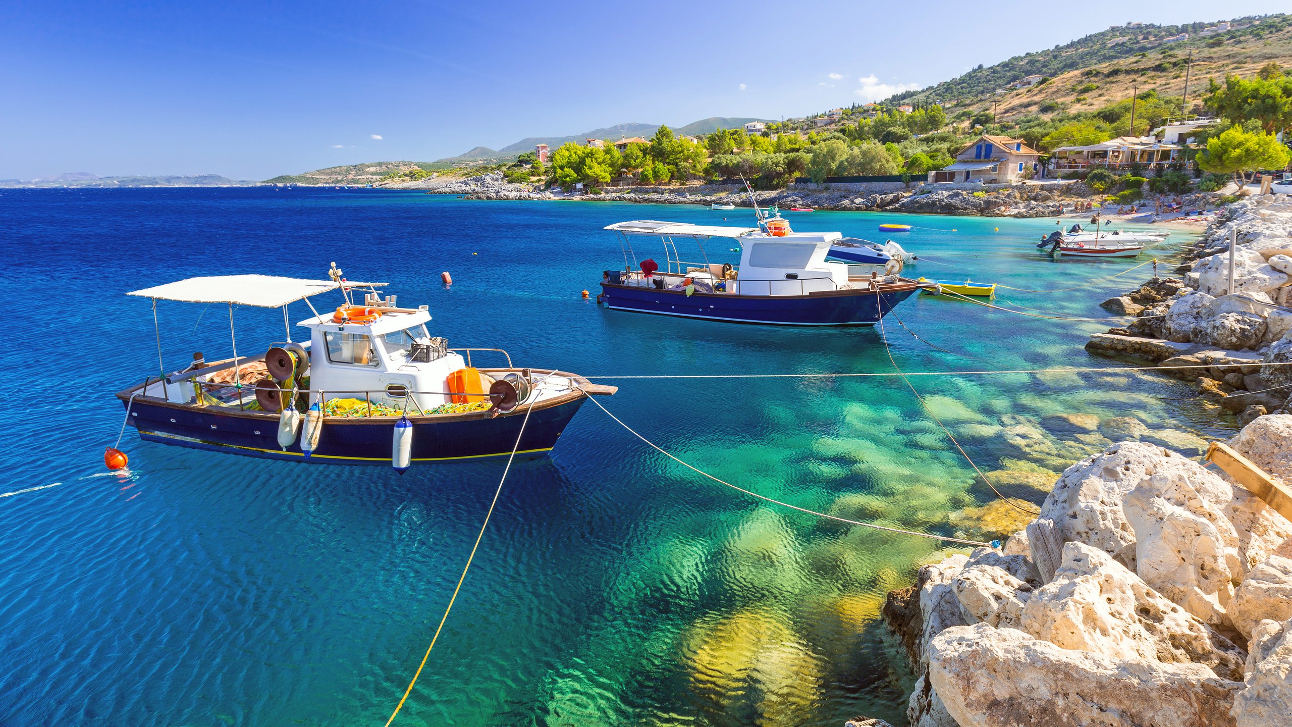 Обои море, лодки, греция, 4, sea, boats, greece разрешение 5399x3600 Загрузить