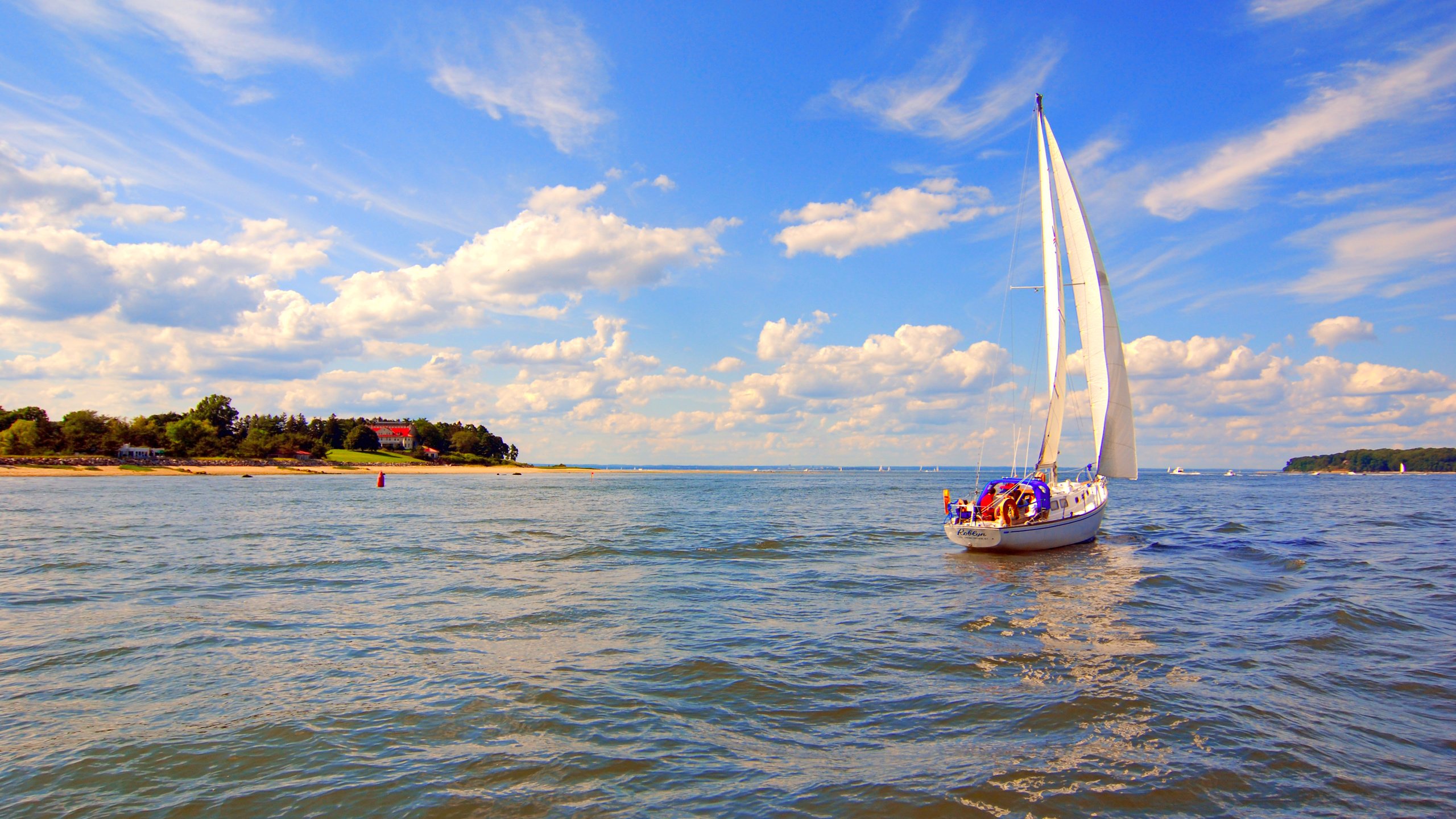 Обои пейзаж, море, яхта, landscape, sea, yacht разрешение 3872x2592 Загрузить