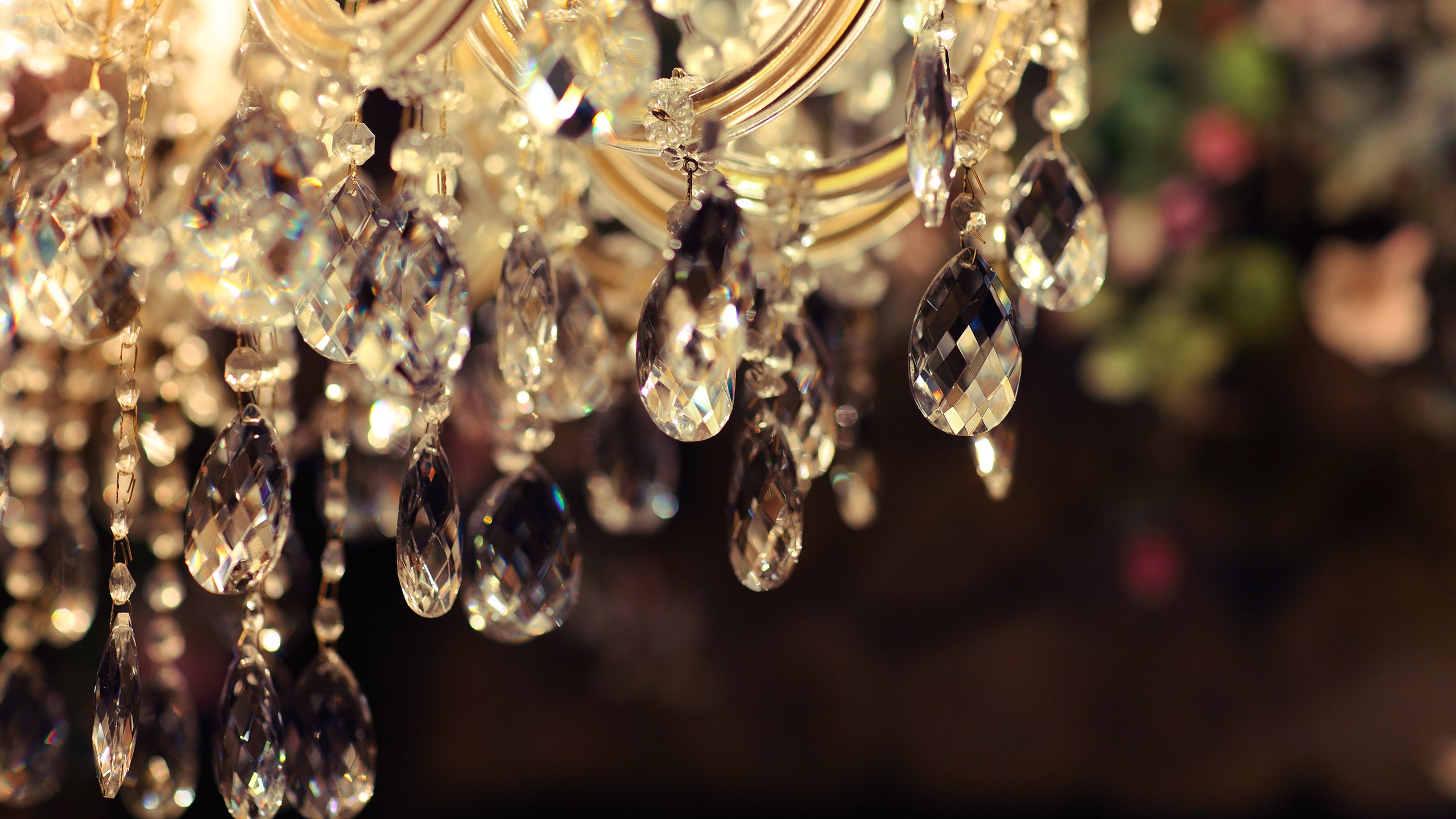 Обои люстра, хрусталь, подвески, chandelier, crystal, suspension разрешение 2880x1800 Загрузить