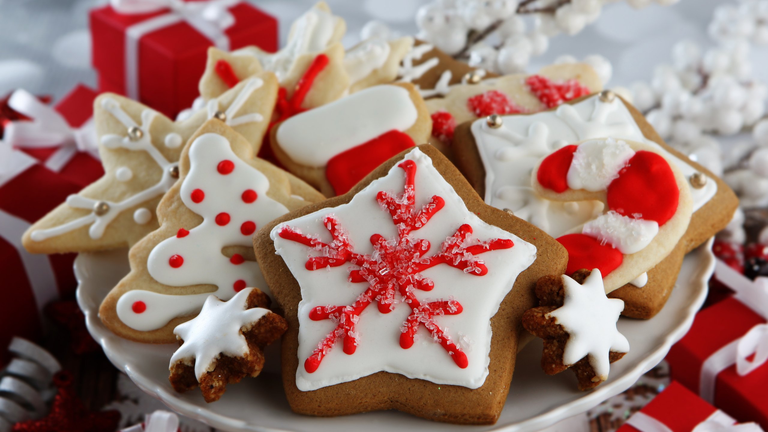 Обои рождество, печенье, выпечка, christmas, cookies, cakes разрешение 3840x2400 Загрузить