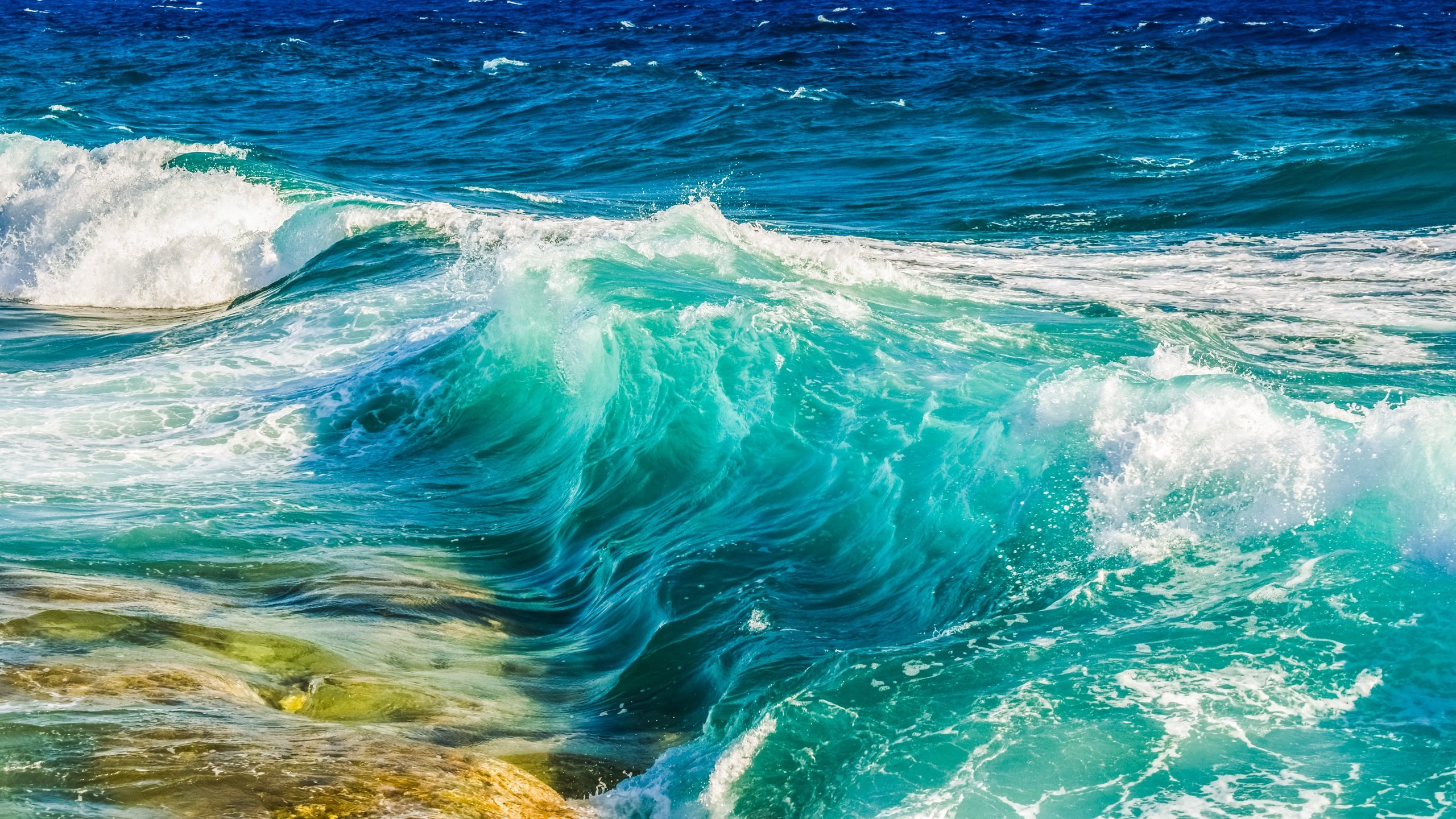 Обои вода, природа, волны, море, океан, water, nature, wave, sea, the ocean разрешение 5576x3136 Загрузить