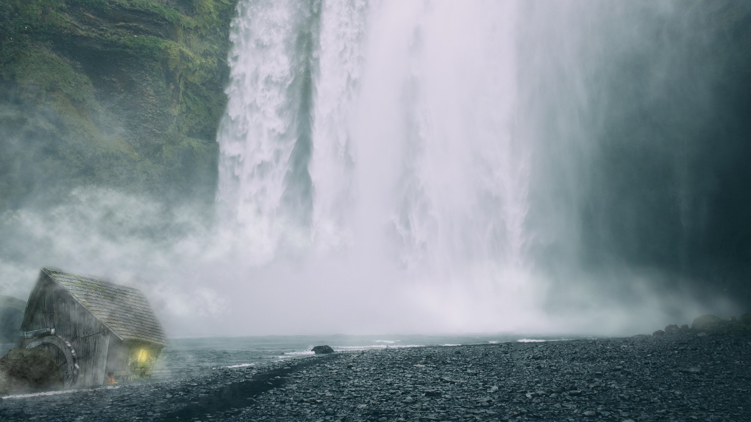 Обои река, природа, водопад, исландия, хижина, скогафосс, водопад скоугафосс, river, nature, waterfall, iceland, hut, skogarfoss, skogafoss waterfall разрешение 3820x2160 Загрузить