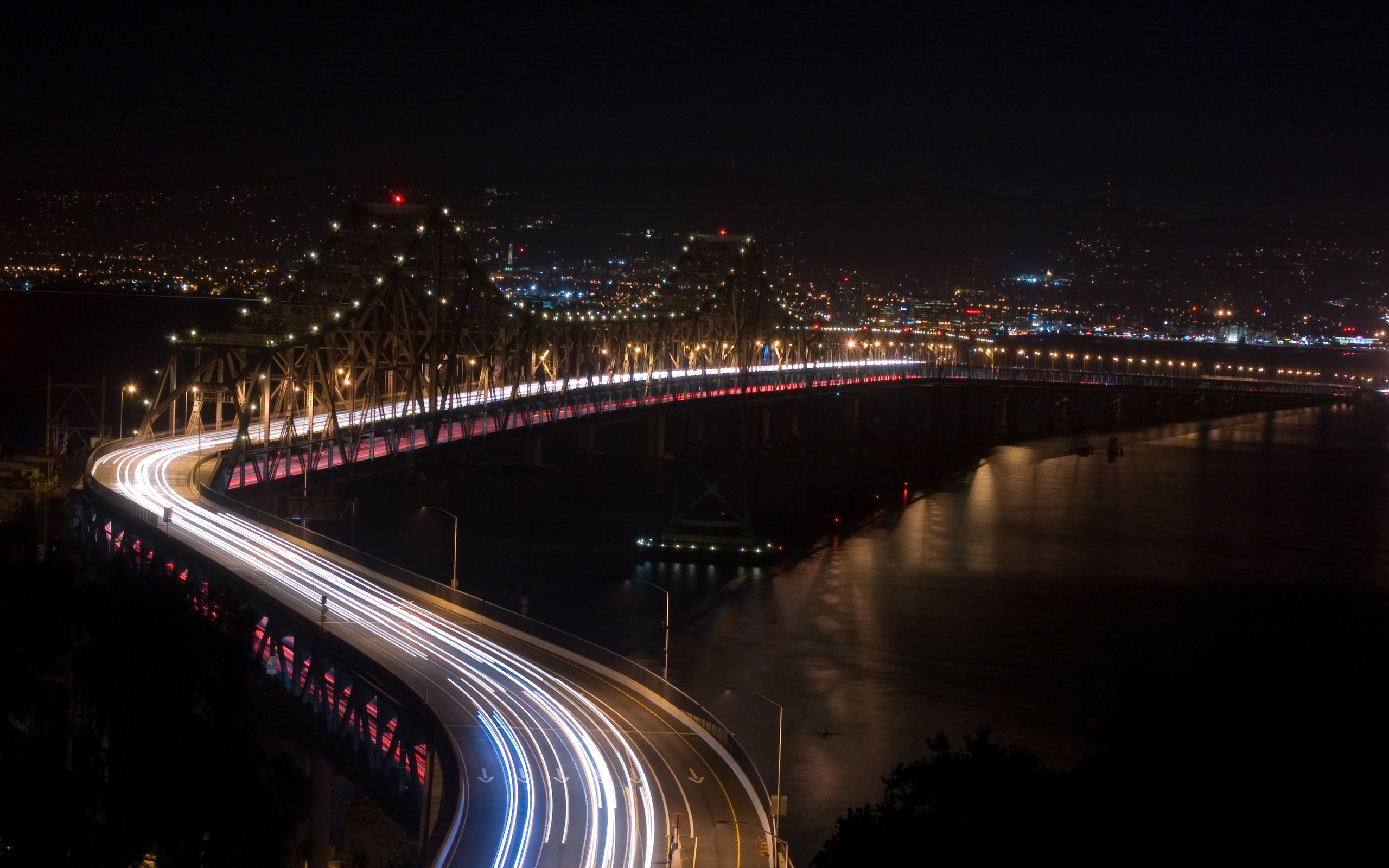 Обои дорога, ночь, река, мост, road, night, river, bridge разрешение 3008x2000 Загрузить