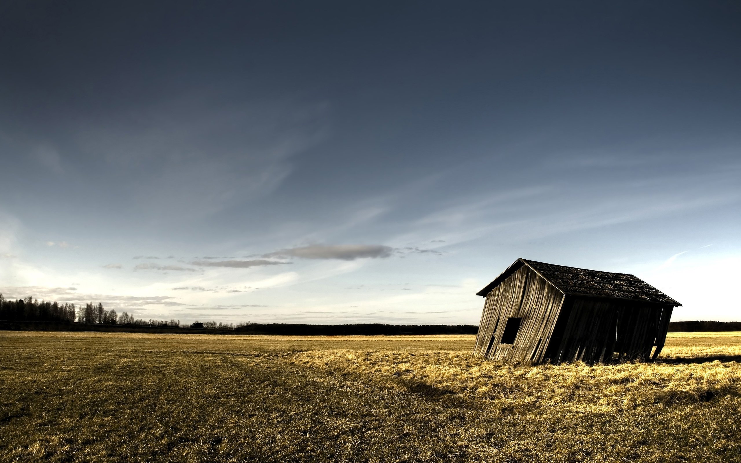 Обои облака, поле, сарай, clouds, field, the barn разрешение 3750x2515 Загрузить