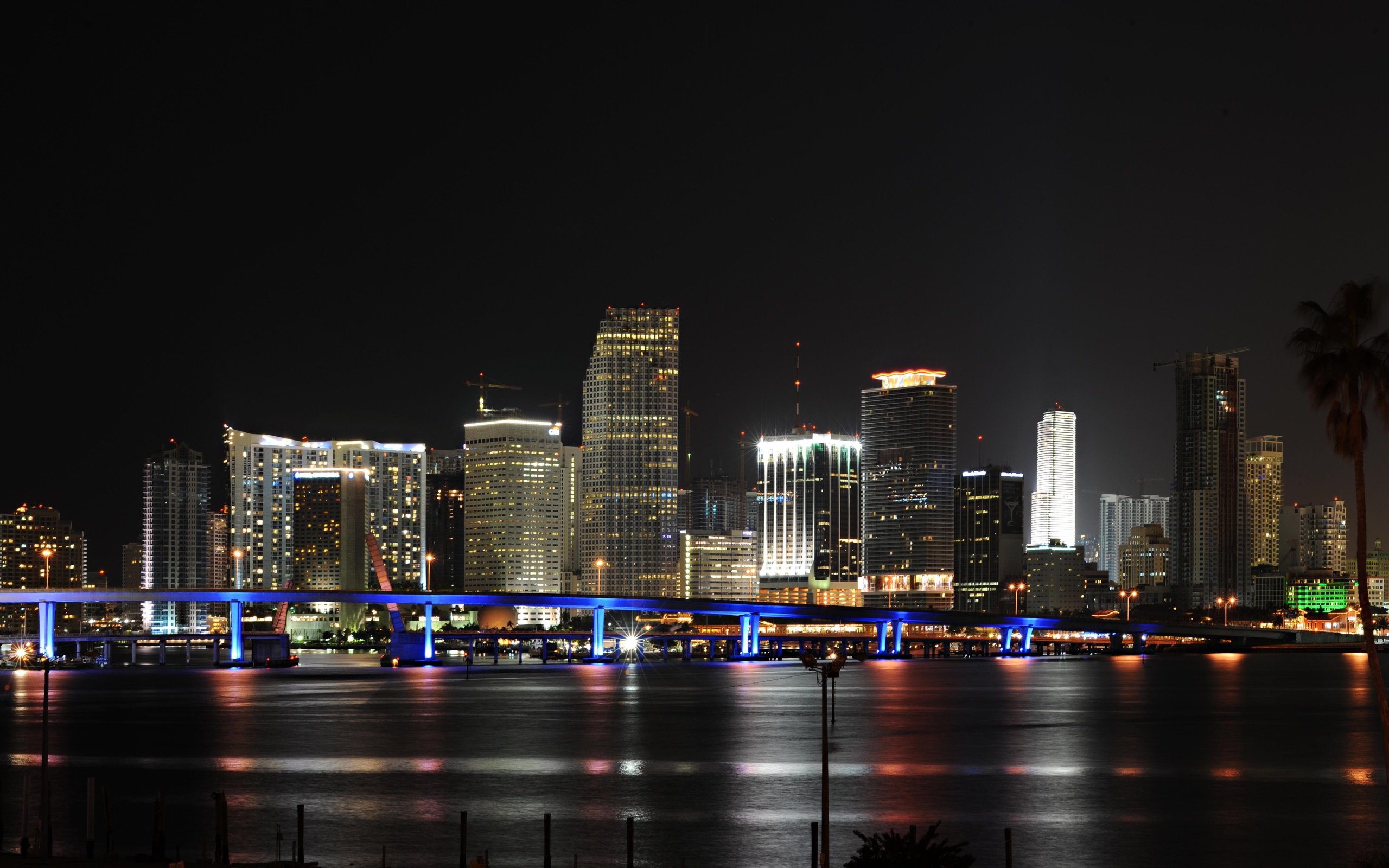 Обои панорама, город, сша, ночной, майами, panorama, the city, usa, night, miami разрешение 10677x3713 Загрузить