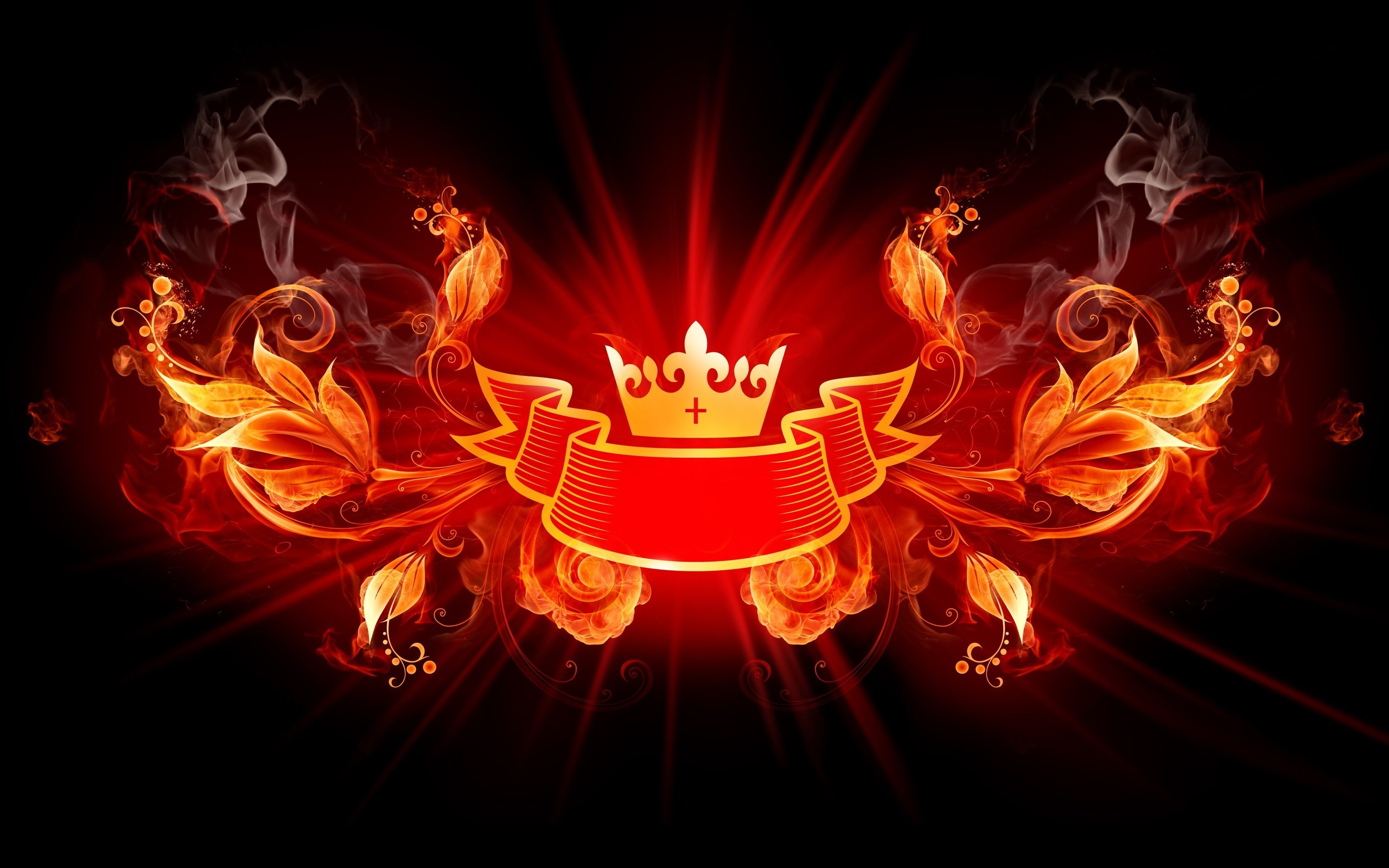 Обои огонь, дым, корона, fire, smoke, crown разрешение 4761x3000 Загрузить