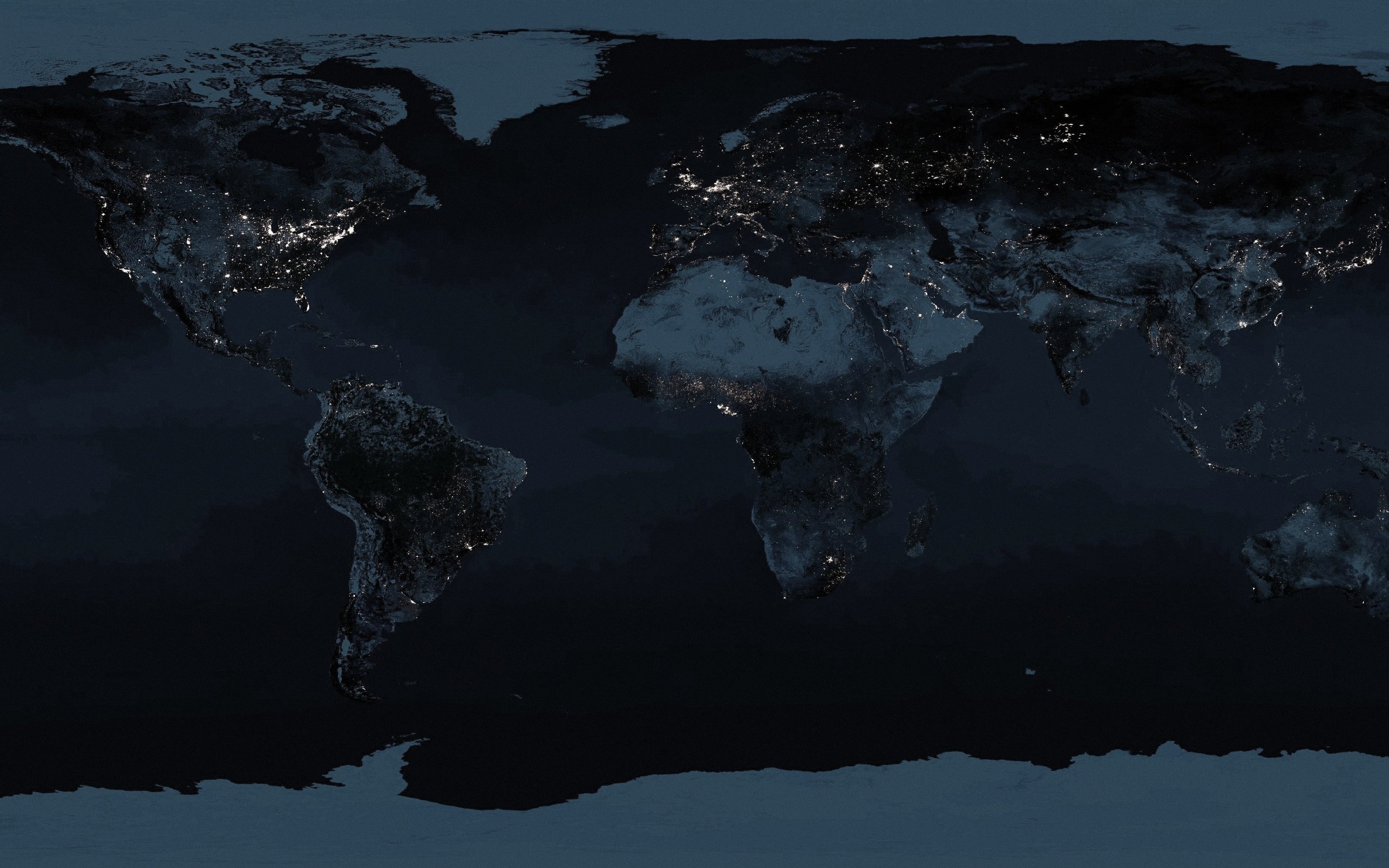 Карта ночной земли
