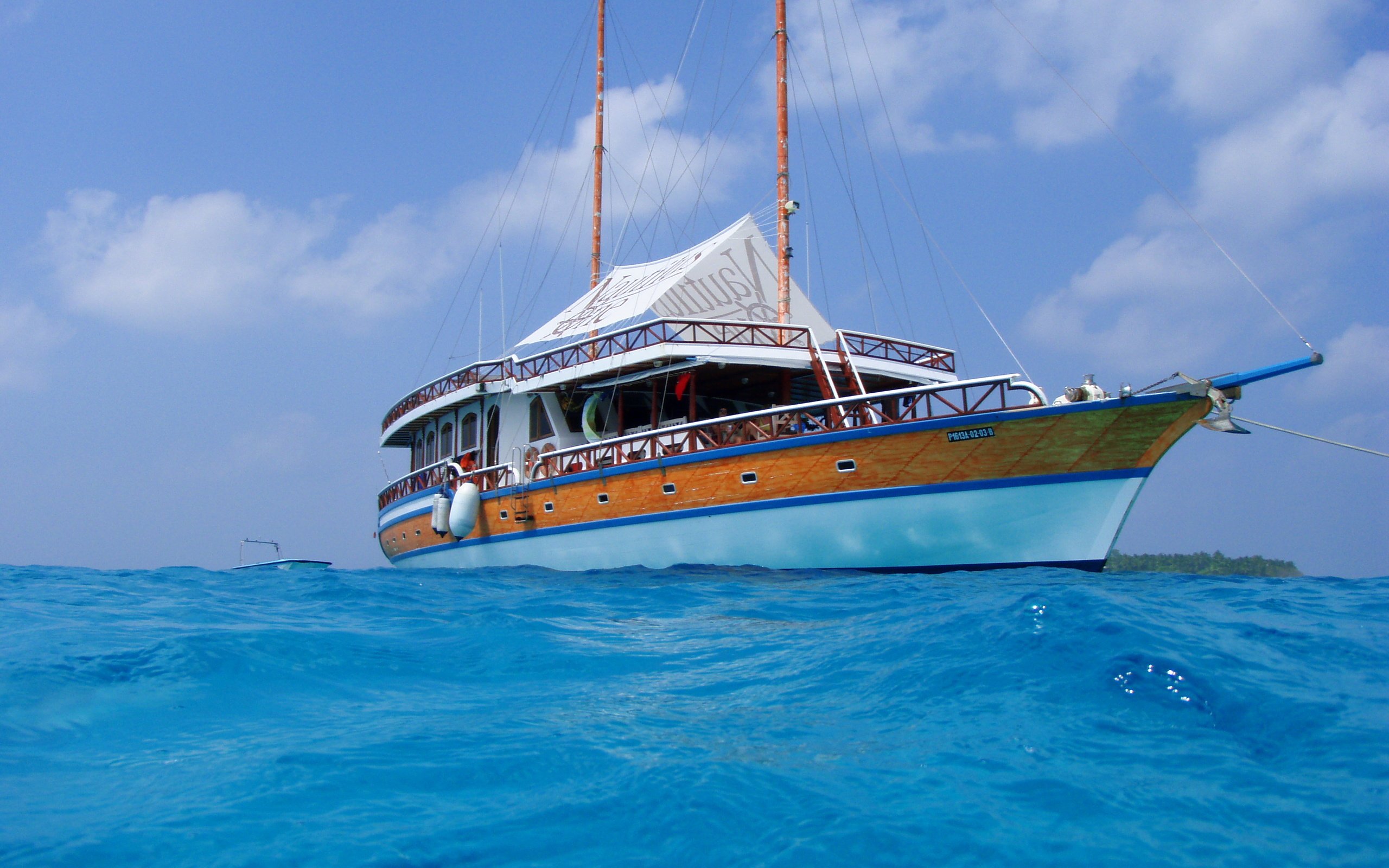 Обои яхта, тропики, мальдивы, yacht, tropics, the maldives разрешение 3072x2304 Загрузить