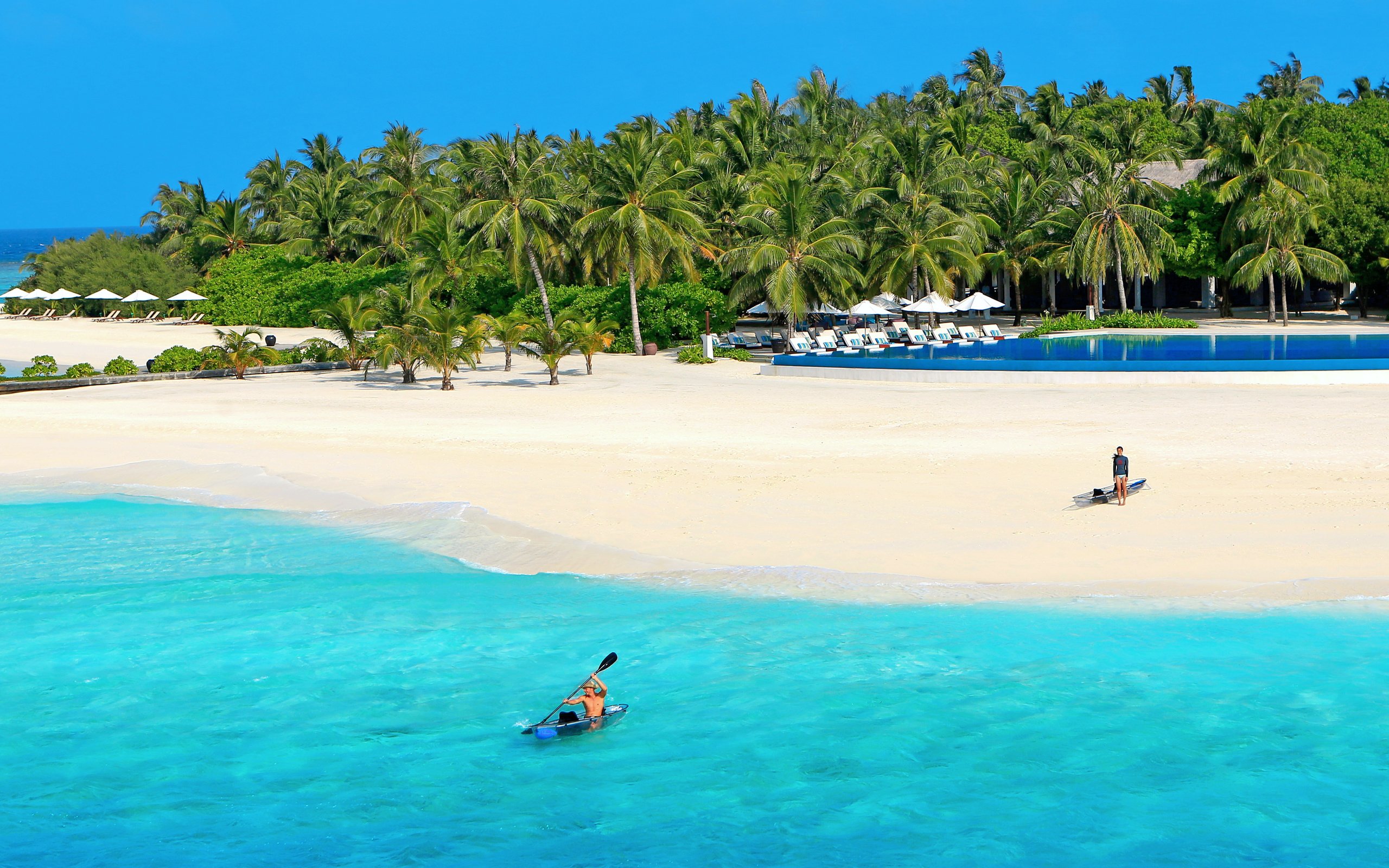Обои море, пляж, остров, тропики, мальдивы, sea, beach, island, tropics, the maldives разрешение 5760x3840 Загрузить