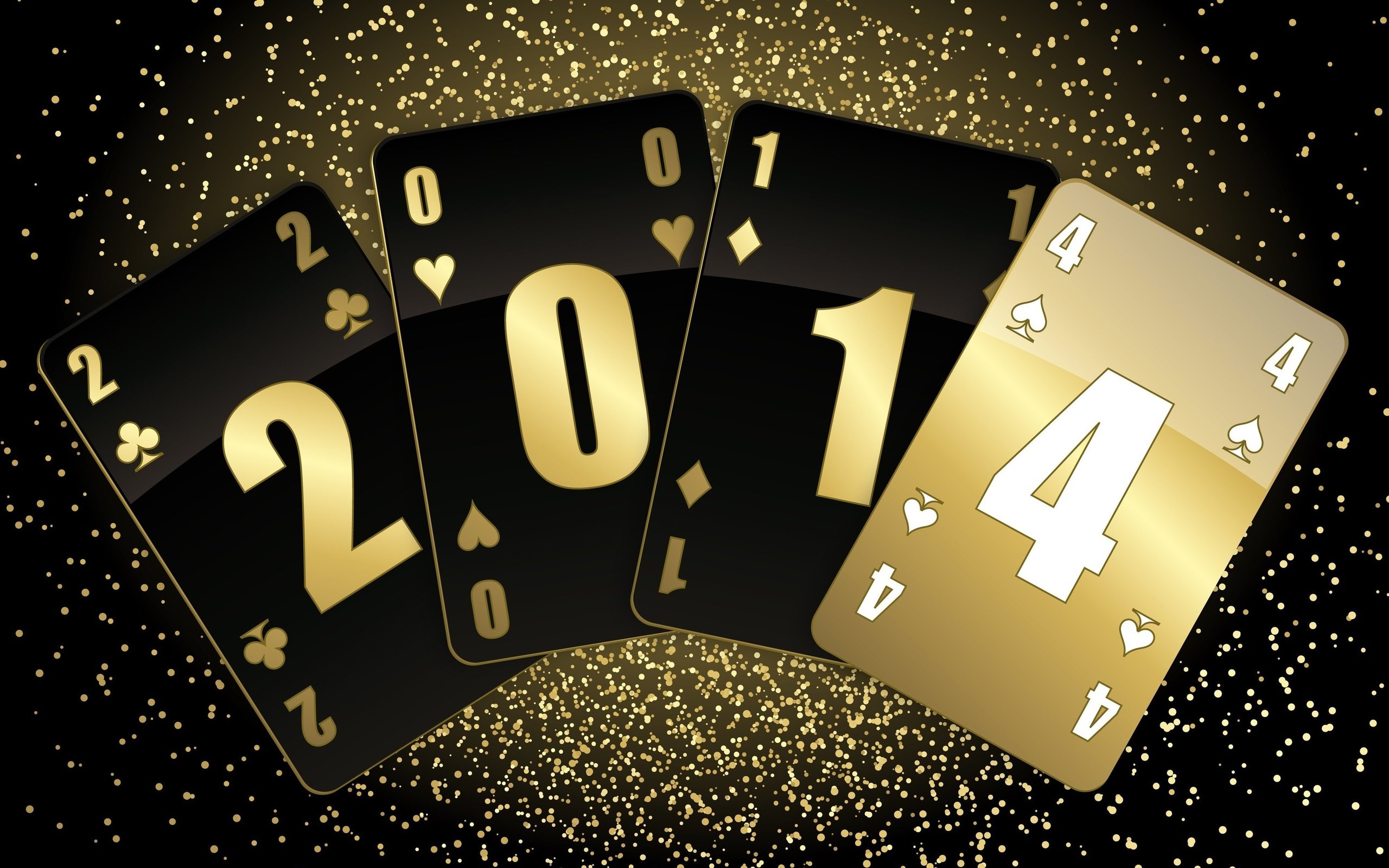 Обои новый год, фон, карты, масти, 2014 год, new year, background, card, suit, 2014 разрешение 2880x1800 Загрузить