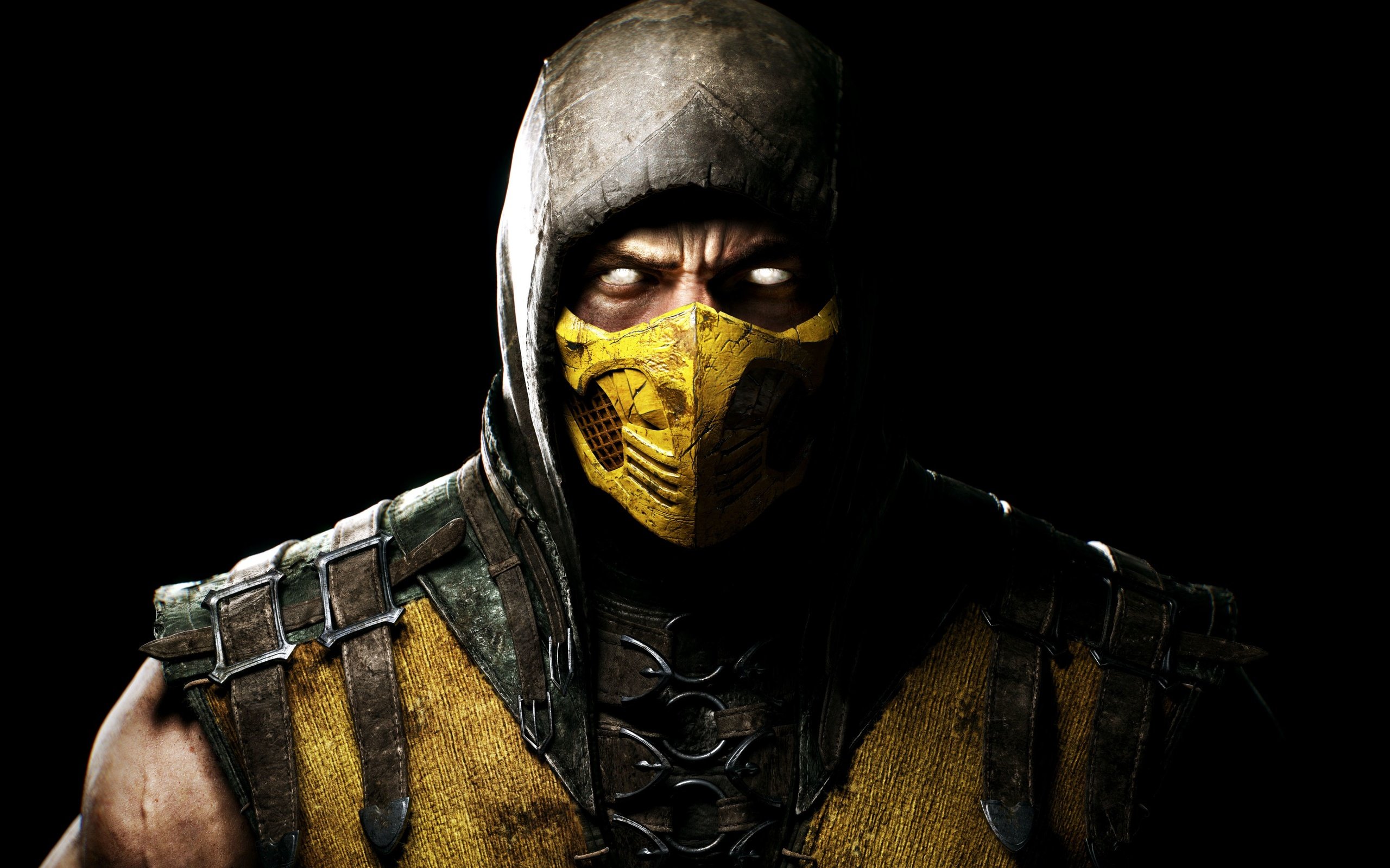 Обои маска, игра, костюм, смертельная битва, скорпион, дичь, mask, the game, costume, mortal kombat, scorpio, game разрешение 4000x2657 Загрузить