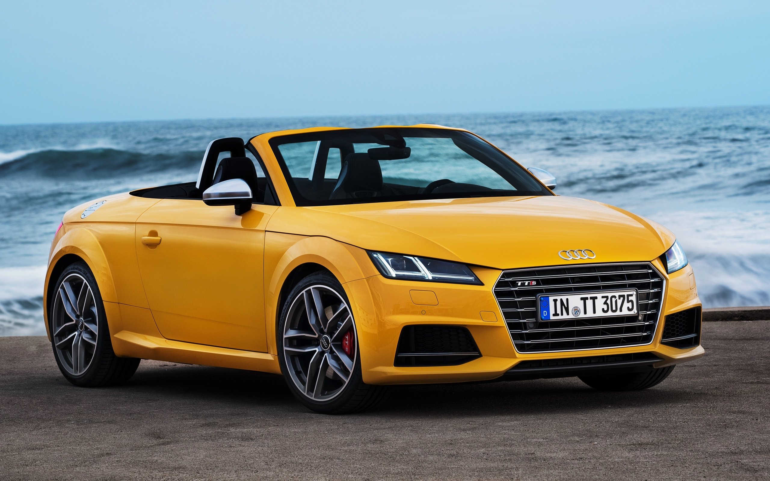 Обои желтый, пляж, ауди, tts, yellow, beach, audi разрешение 4096x2304 Загрузить