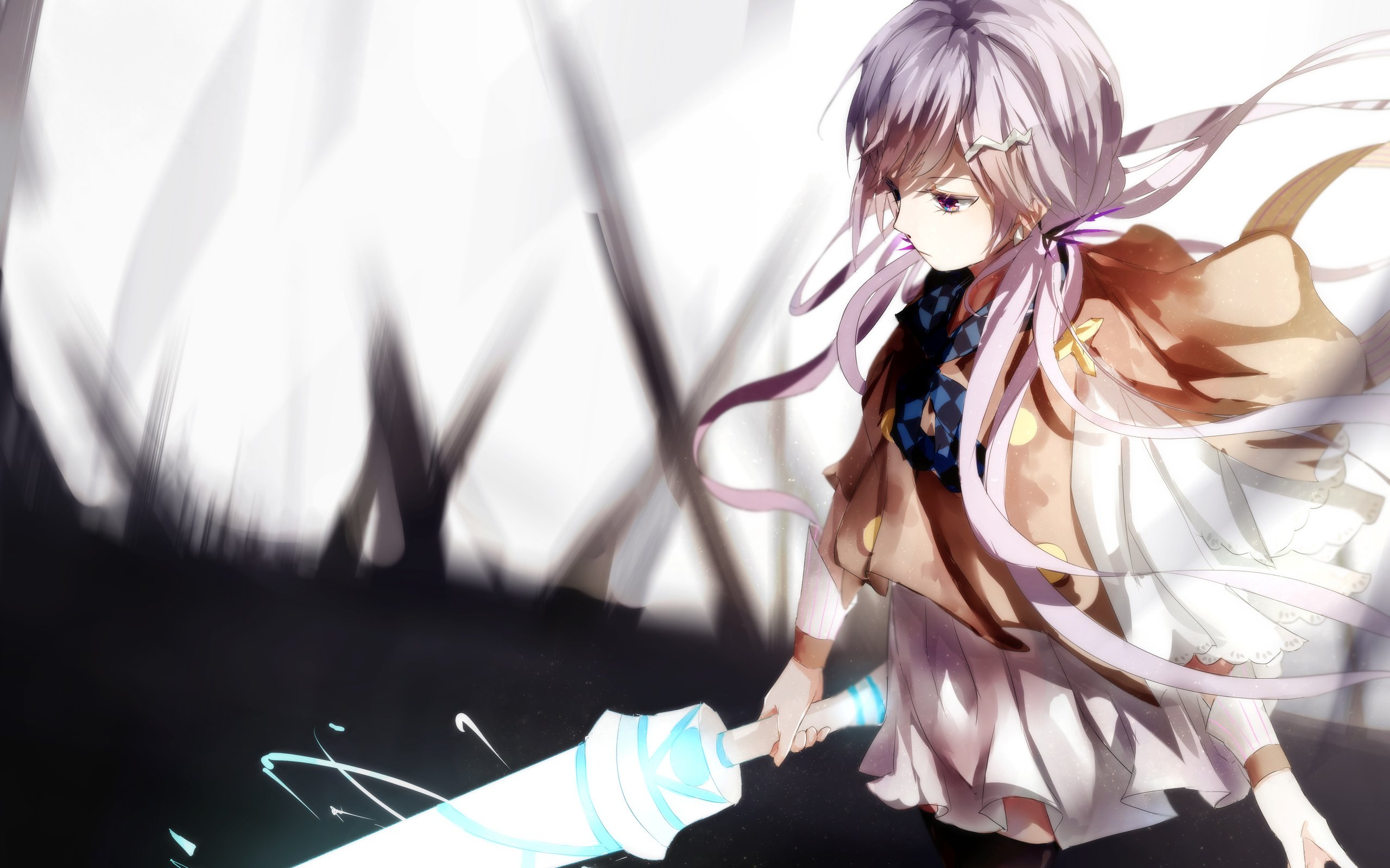 Обои арт, девушка, оружие, меч, аниме, вокалоид, магия, xin hua, art, girl, weapons, sword, anime, vocaloid, magic разрешение 3507x2480 Загрузить