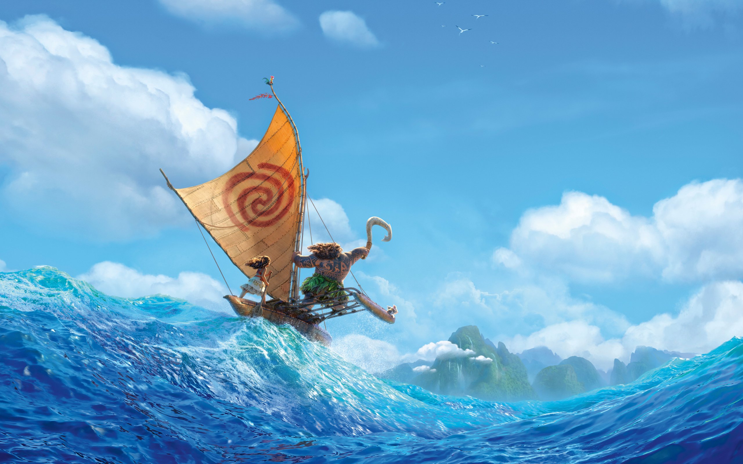 Обои дисней, моана, мауи, disney, moana, maui разрешение 3840x2400 Загрузить