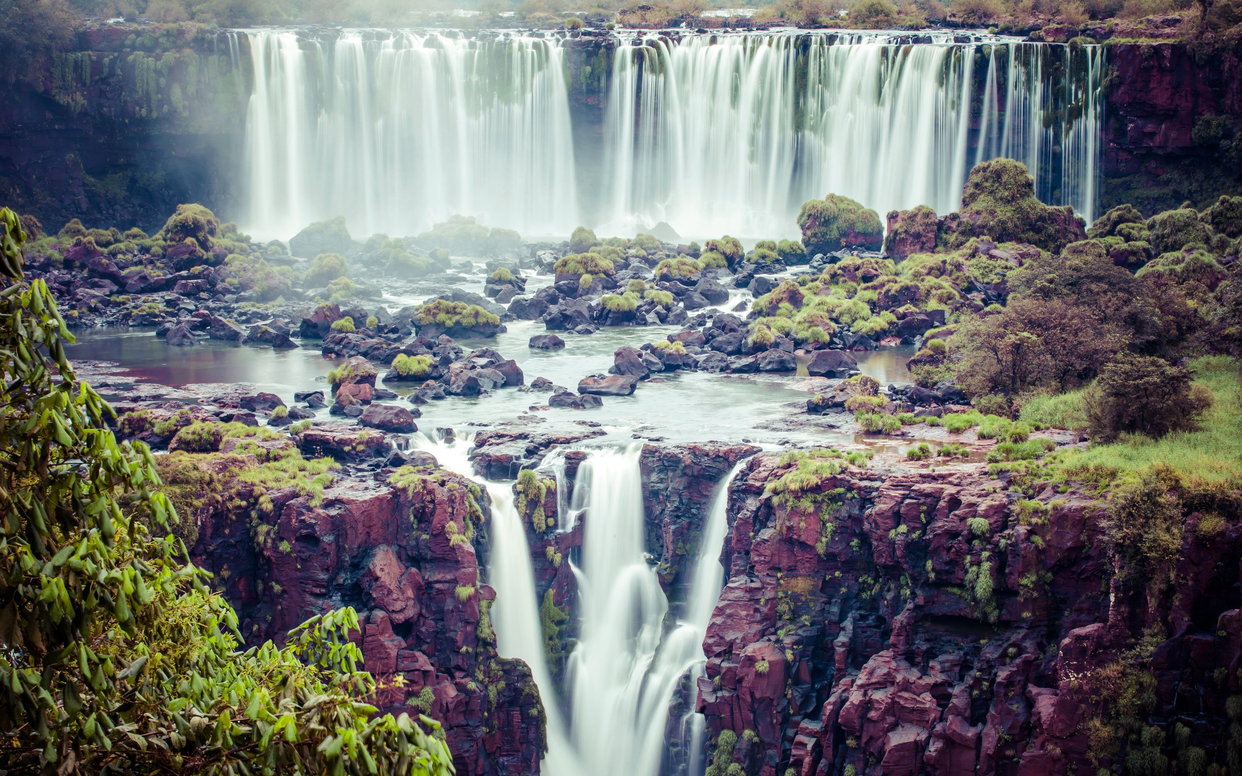 Обои природа, камни, скала, водопад, nature, stones, rock, waterfall разрешение 7000x4668 Загрузить