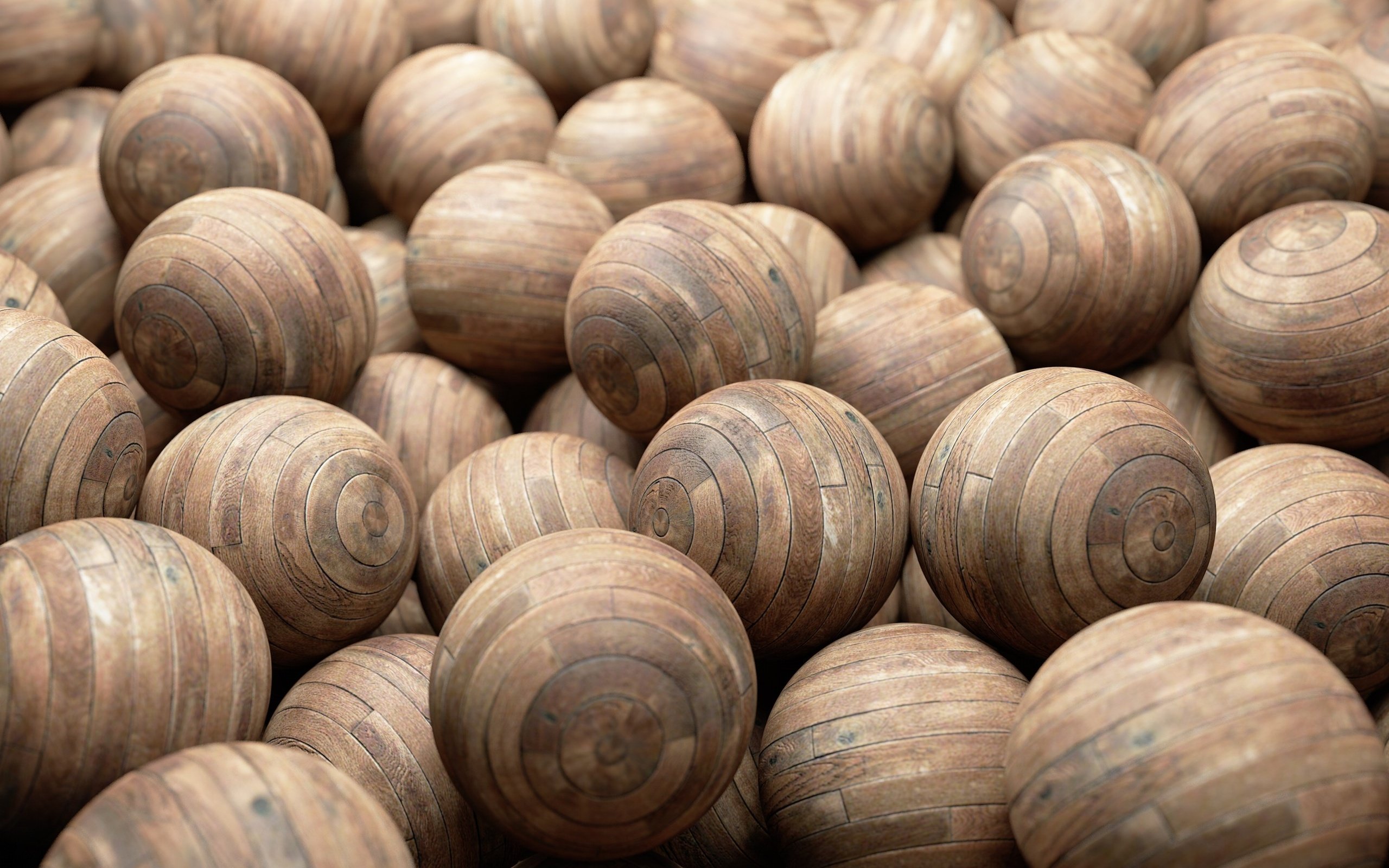 Обои дерево, шары, текстура, шарики, деревянные шары, tree, balls, texture, wooden balls разрешение 2880x1800 Загрузить