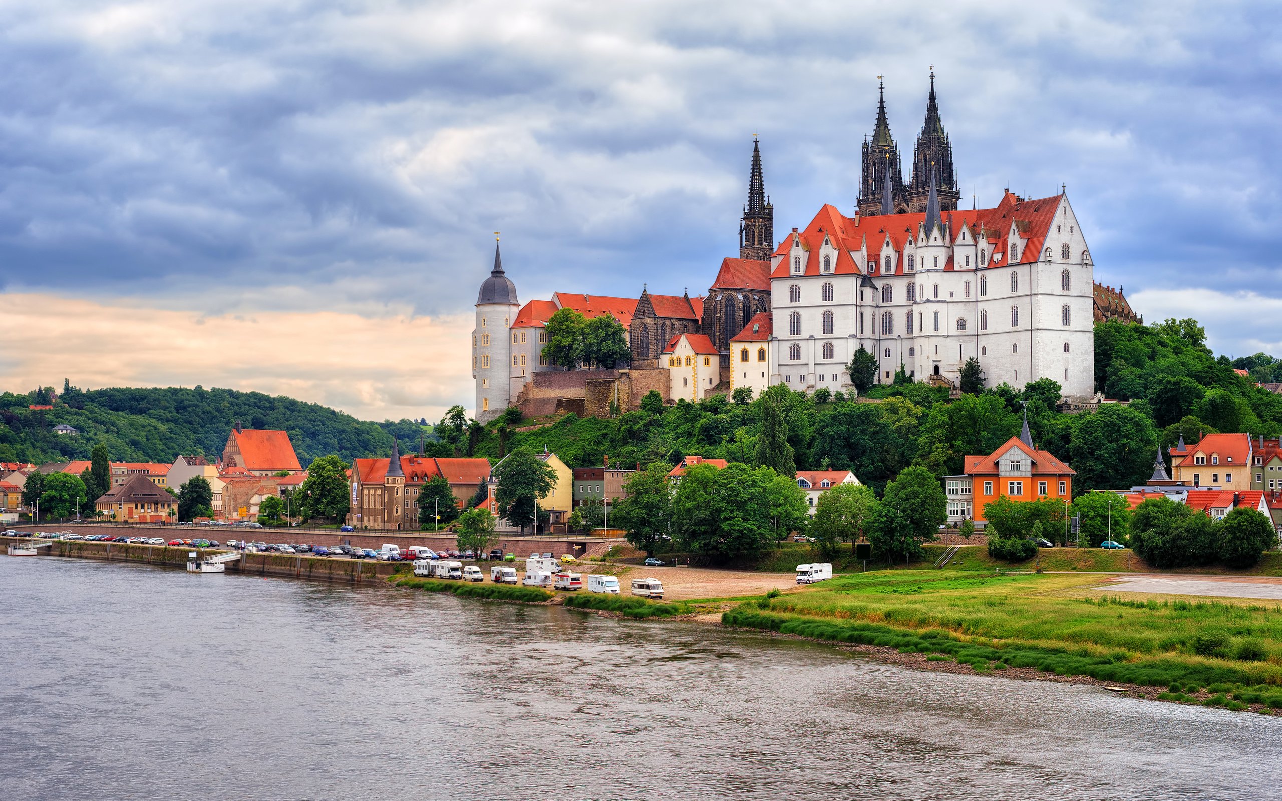 Обои река, замок, германия, майсен, замок альбрехтсбург, river, castle, germany, maysen, albrechtsburg castle разрешение 3782x2516 Загрузить