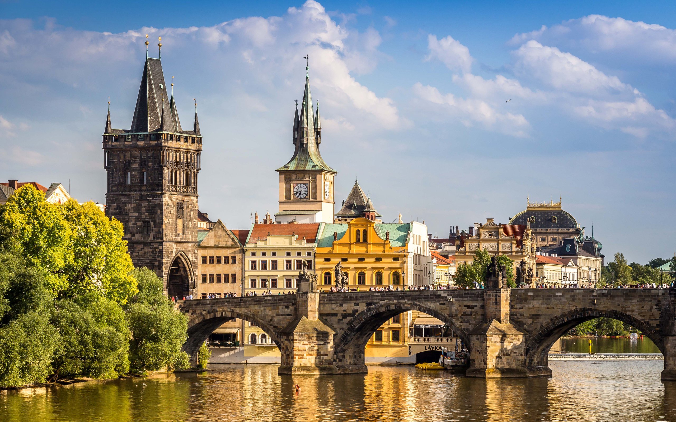 Обои мост, город, европа, прага, карлов мост, чехия, bridge, the city, europe, prague, charles bridge, czech republic разрешение 3840x2400 Загрузить