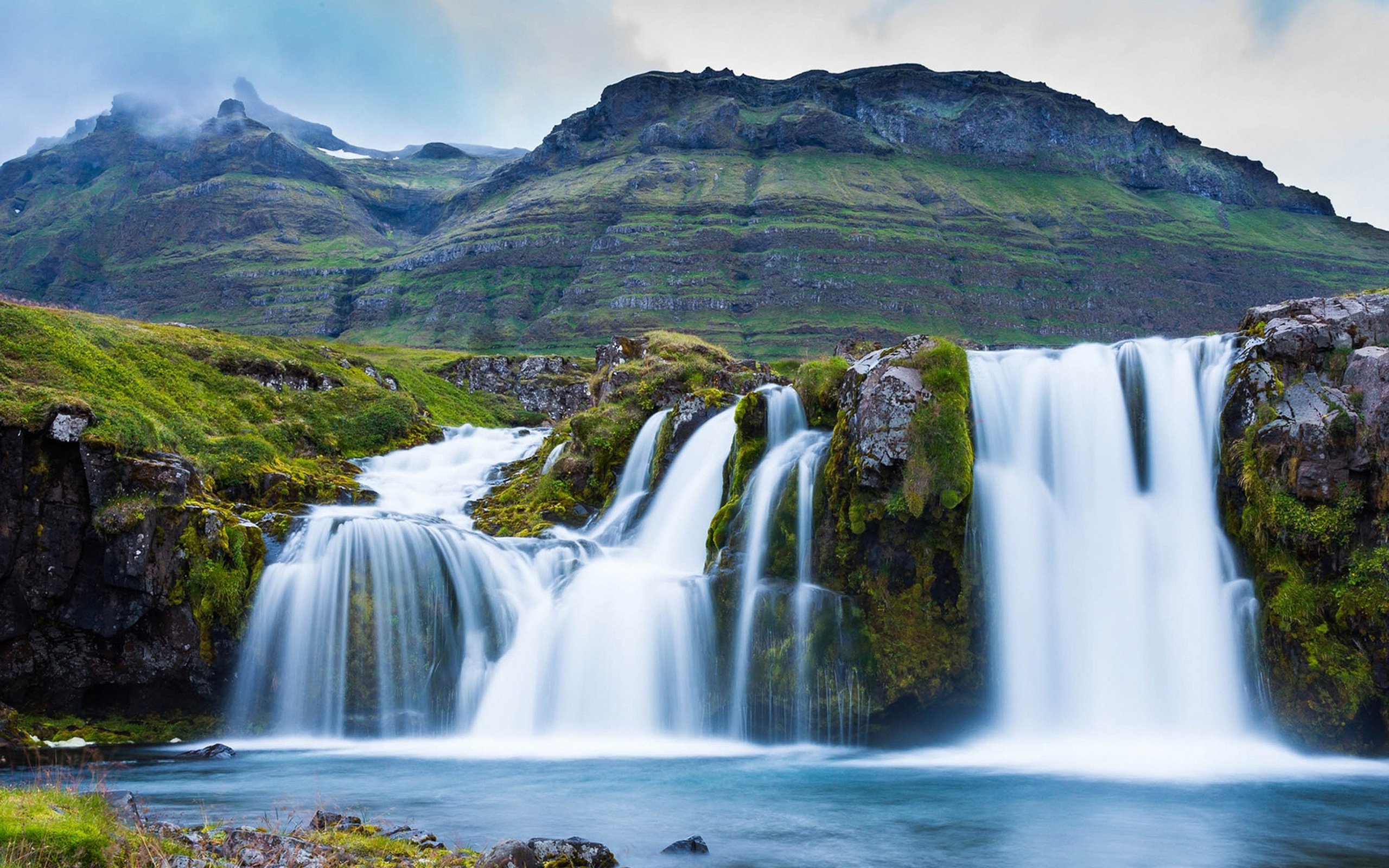 Обои горы, водопад, исландия, grundarfjordur, grjundarfьjordjur, kirkjufoss, грюндарфьёрдюр, mountains, waterfall, iceland разрешение 3840x2160 Загрузить