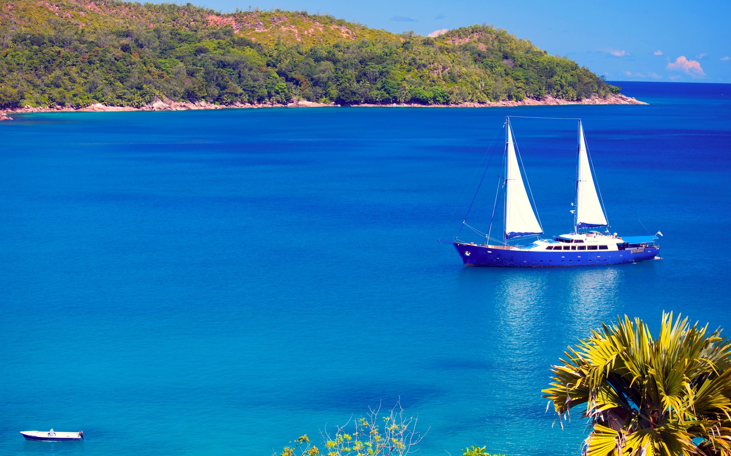 Обои море, острова, яхта, sea, islands, yacht разрешение 5616x3744 Загрузить