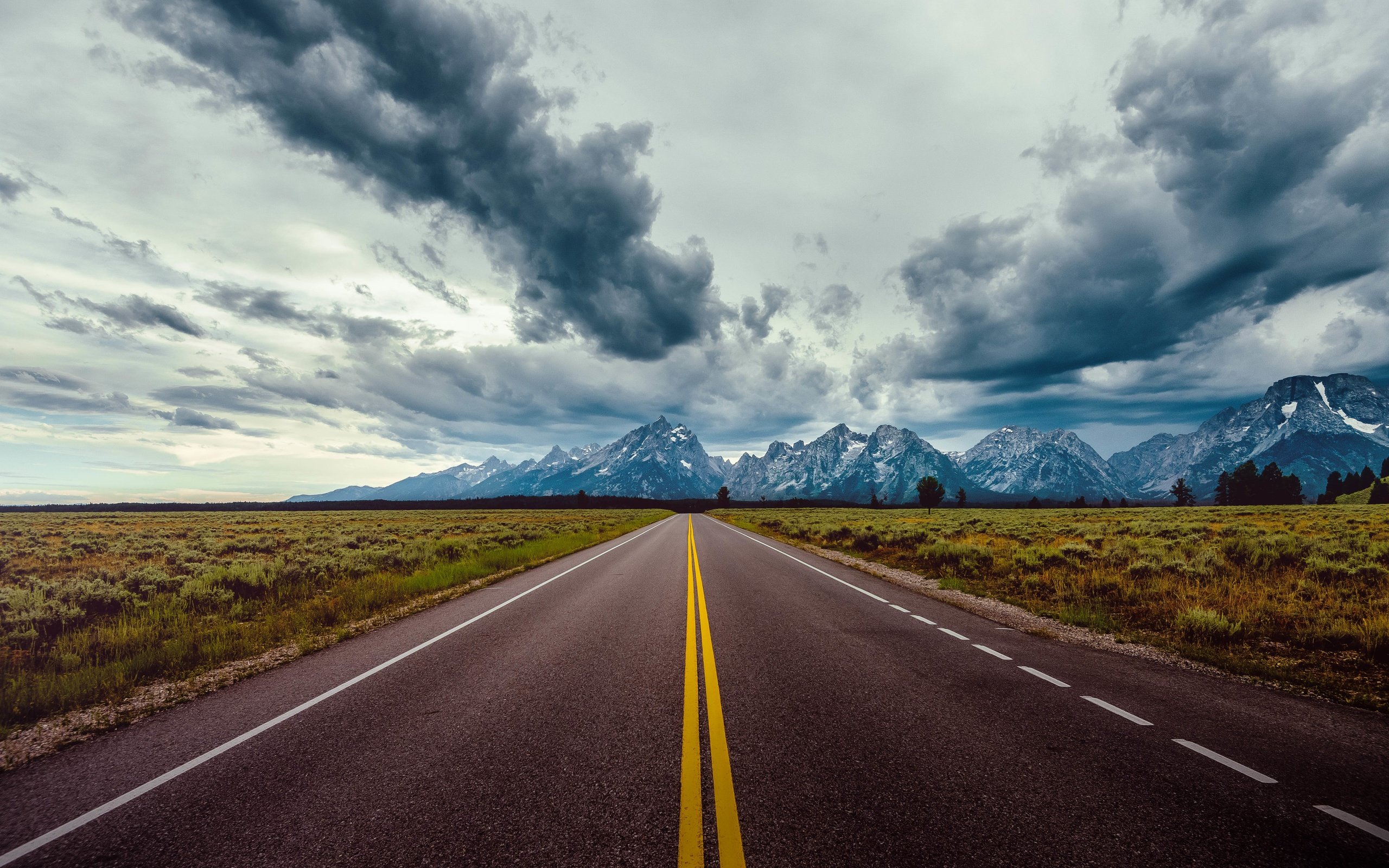 Обои небо, дорога, облака, горы, природа, the sky, road, clouds, mountains, nature разрешение 7843x4462 Загрузить