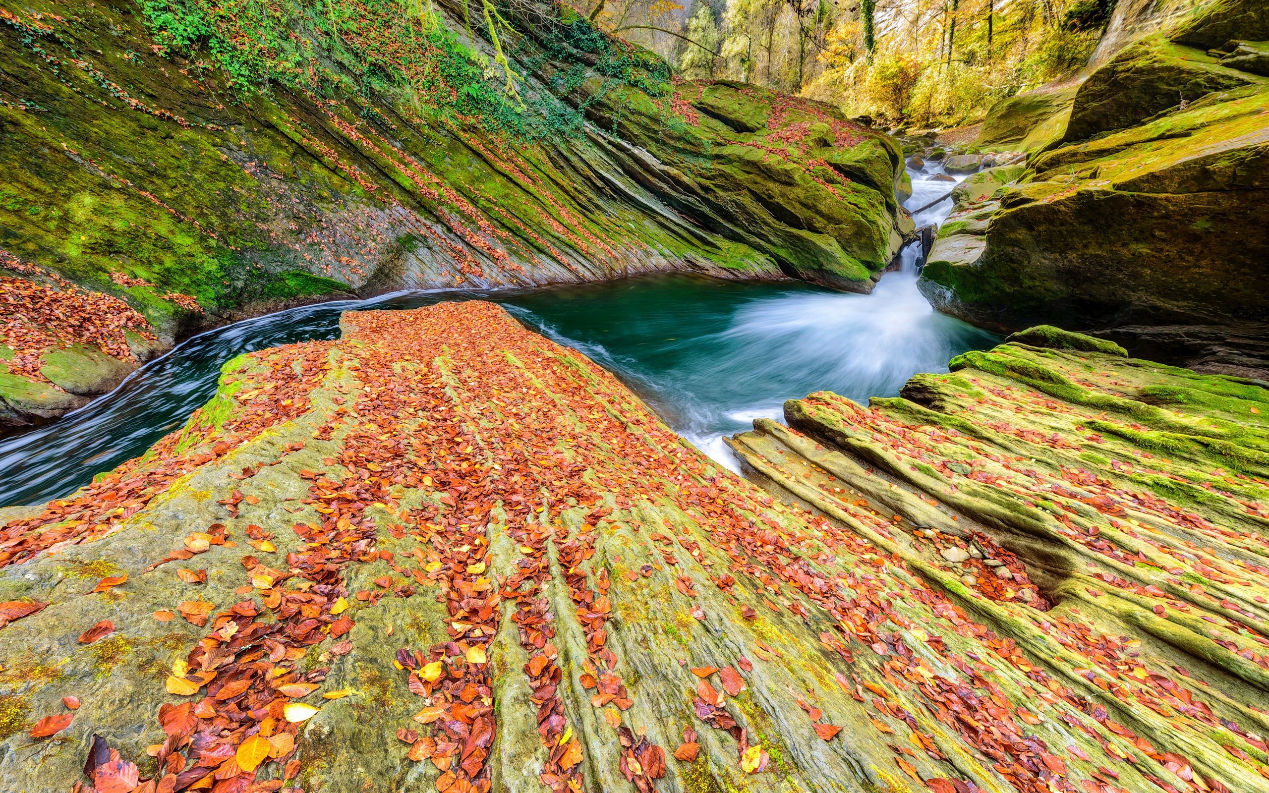 Обои река, скалы, осень, франция, савойя, river, rocks, autumn, france, savoie разрешение 5995x3373 Загрузить