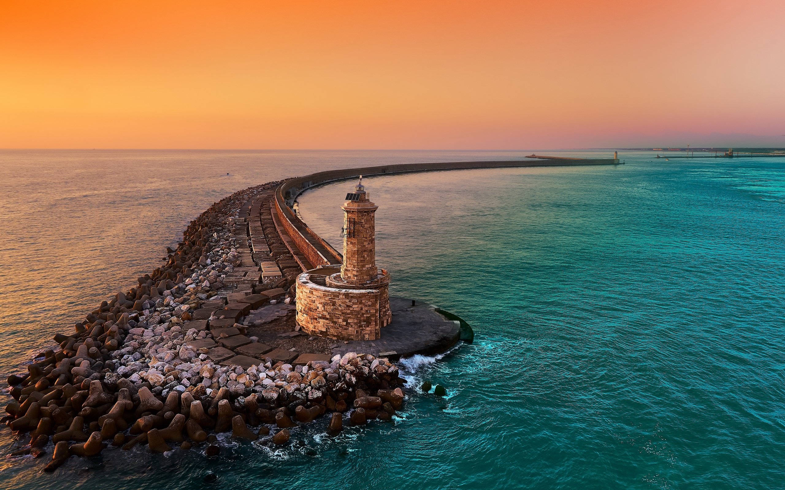 Обои природа, море, маяк, nature, sea, lighthouse разрешение 3840x2160 Загрузить