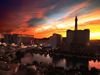 Обои рассвет, казино, лас-вегас, dawn, casino, las vegas разрешение 1920x1200 Загрузить