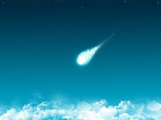 Обои облака, синий, минимализм, комета, clouds, blue, minimalism, comet разрешение 2650x1600 Загрузить