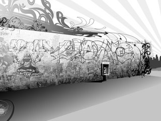 Обои стена, черно-белая, телефон, граффити, wall, black and white, phone, graffiti разрешение 1920x1200 Загрузить