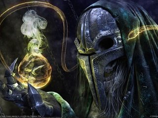 Обои маска, сфера, когти, магия, balazs papay - undead wizard, mask, sphere, claws, magic разрешение 1920x1200 Загрузить