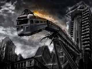 Обои развалины, метро, здания, апокалипсис, the ruins, metro, building, apocalypse разрешение 1920x1200 Загрузить