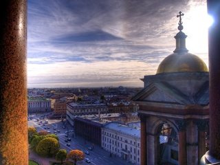 Обои дорога, колонны, санкт-петербург, питер, исаакиевский собор, road, columns, saint petersburg, peter, st. isaac's cathedral разрешение 1920x1440 Загрузить