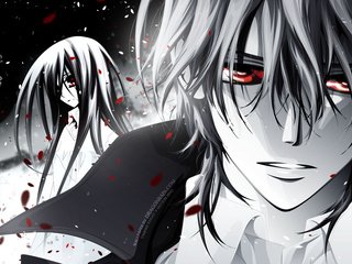 Обои cross yuuki, kuran kaname, красные глаза, red eyes разрешение 1920x1200 Загрузить