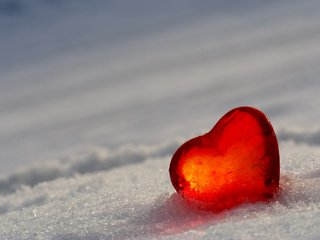 Обои снег, лёд, сердце, snow, ice, heart разрешение 2560x1600 Загрузить