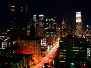 Обои ночь, огни, здания, лос-анджелес, лос анджелес, night, lights, building, los angeles разрешение 3456x2304 Загрузить