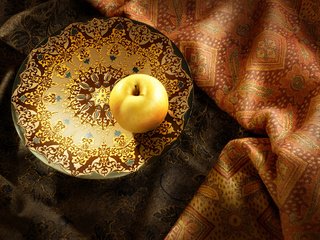 Обои ткань, яблоко, тарелка, чаша, желтое, натюрморт, скатерть, fabric, apple, plate, bowl, yellow, still life, tablecloth разрешение 3008x2000 Загрузить