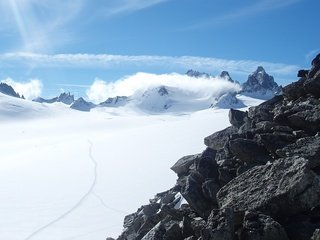 Обои небо, горы, снег, the sky, mountains, snow разрешение 1920x1200 Загрузить